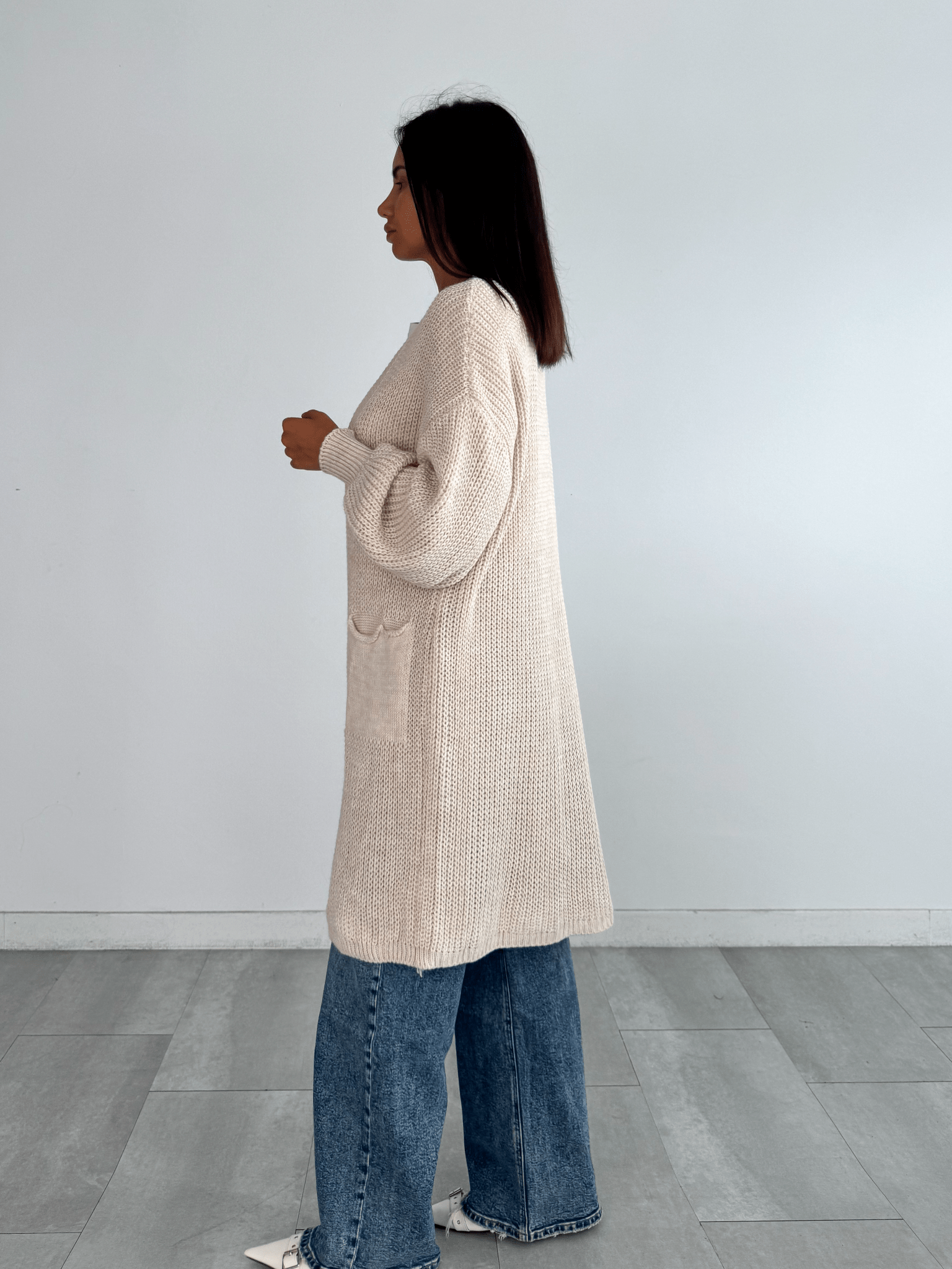 Cardigan Flamingo - Beige - SAINTH