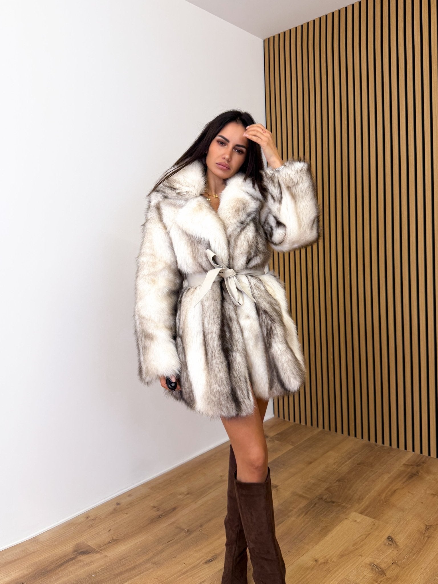 Pelliccia Fox - Beige - SAINTH