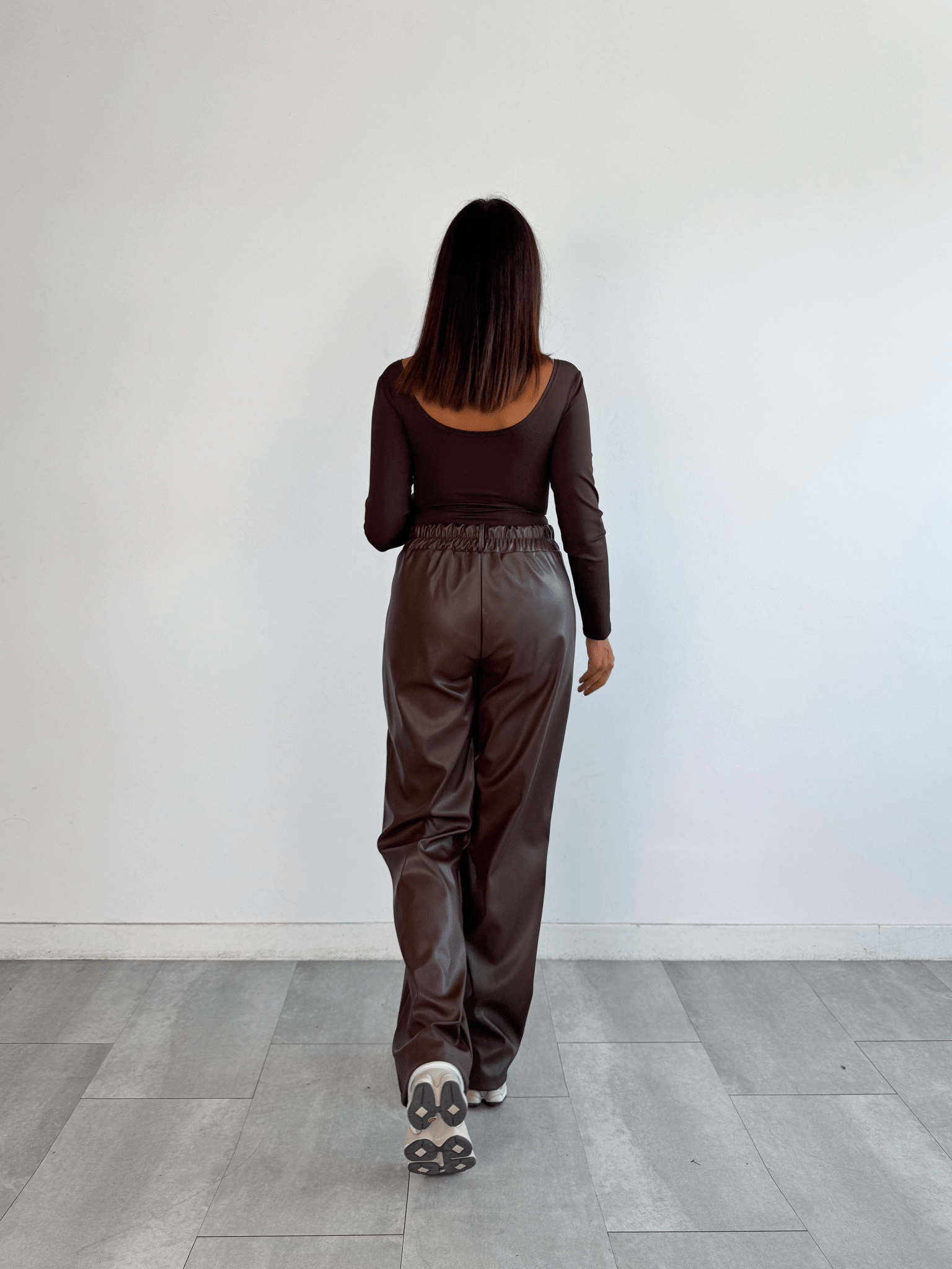 Pantalone Ecopelle - Marrone - SAINTH