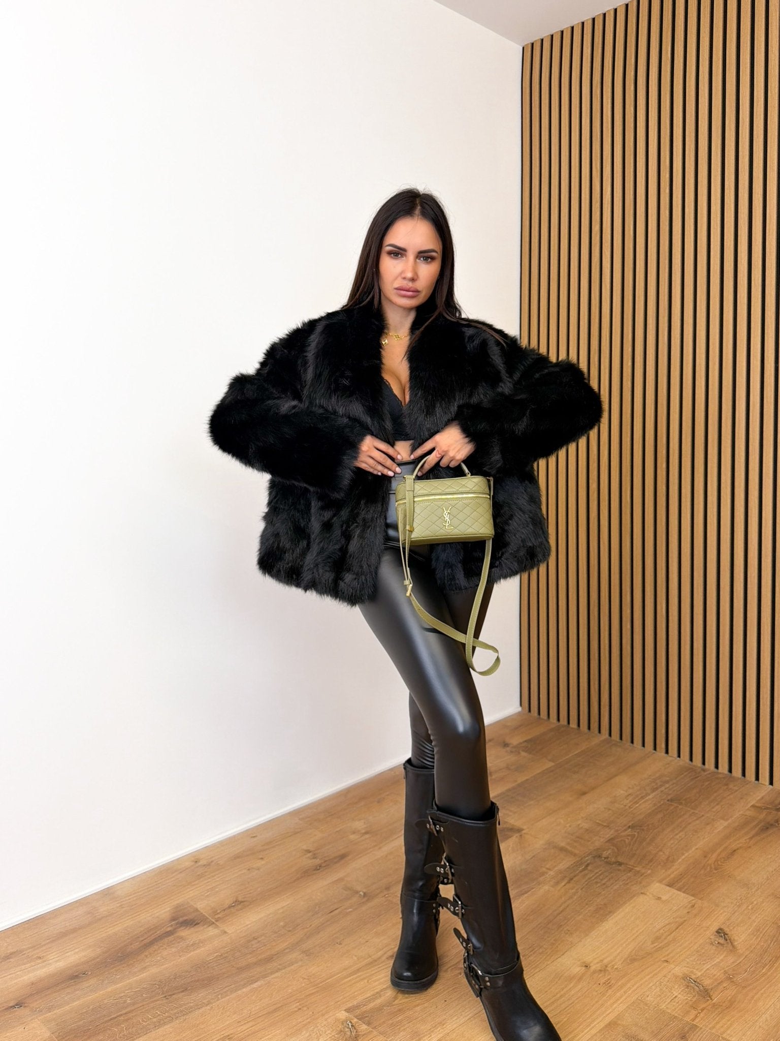 Leggings Ecopelle Basic - Nero - SAINTH