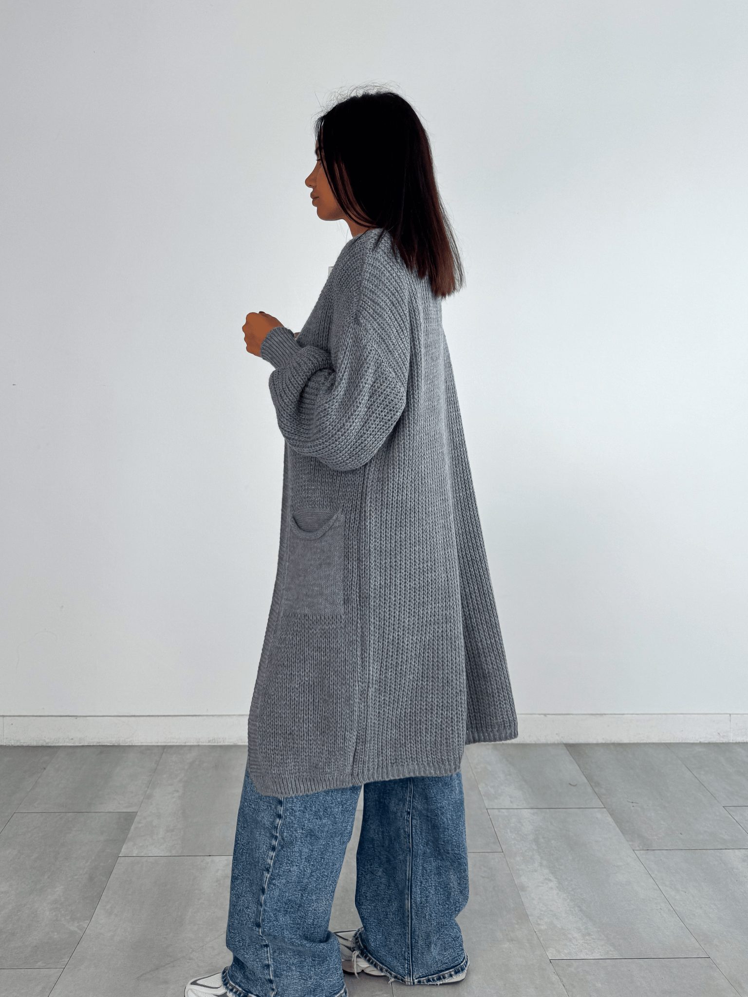 Cardigan Flamingo - Grigio - SAINTH