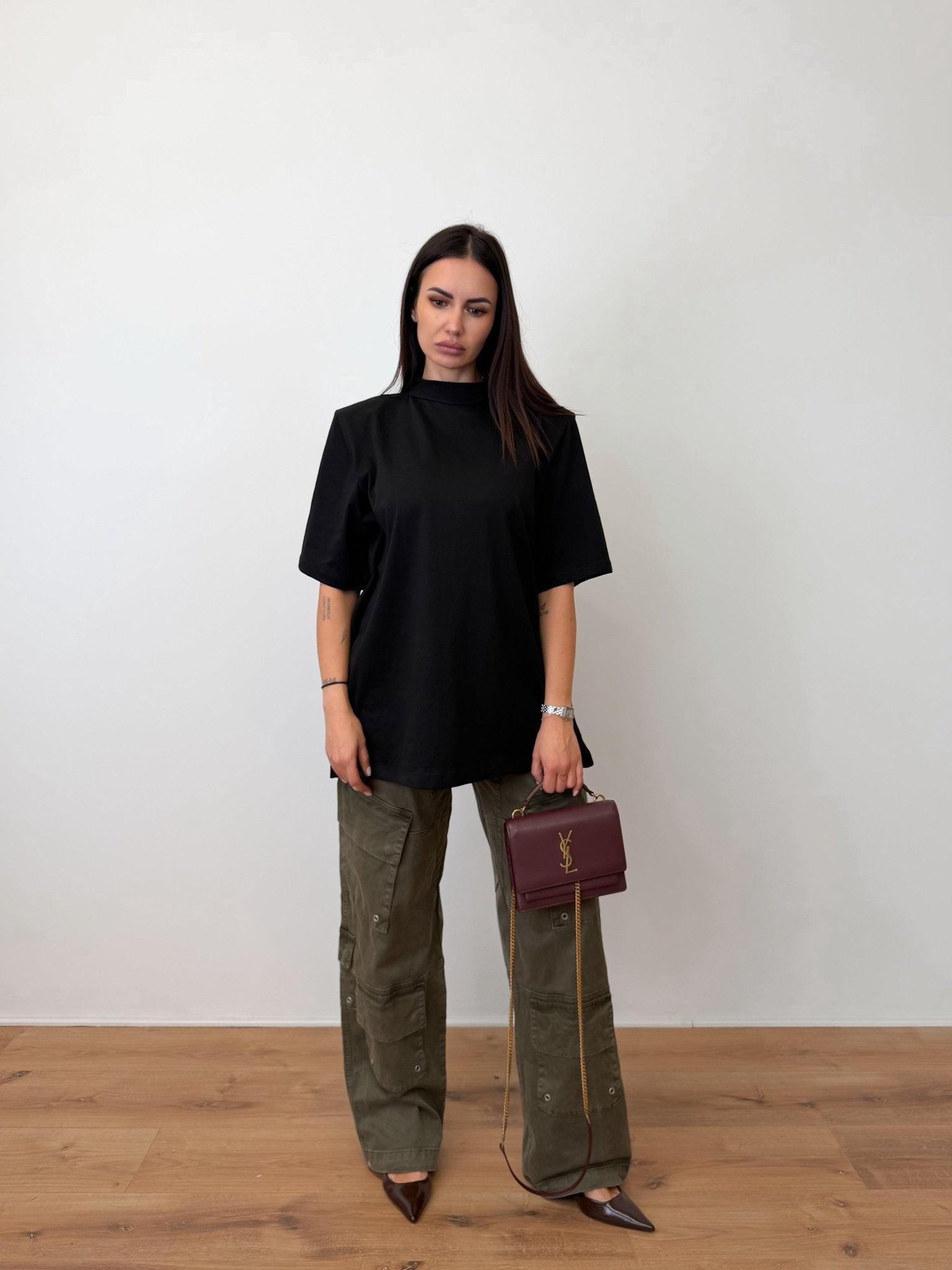 Maglia Over Spalle Interne - Nera - SAINTH