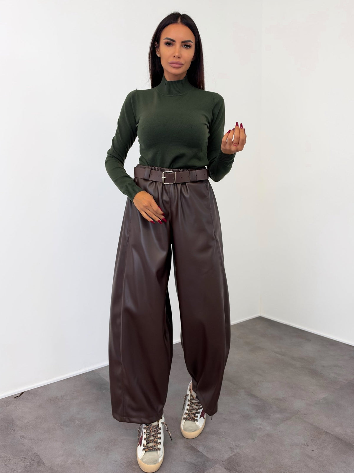 Dolcevita Collo Alto - Army Green - SAINTH