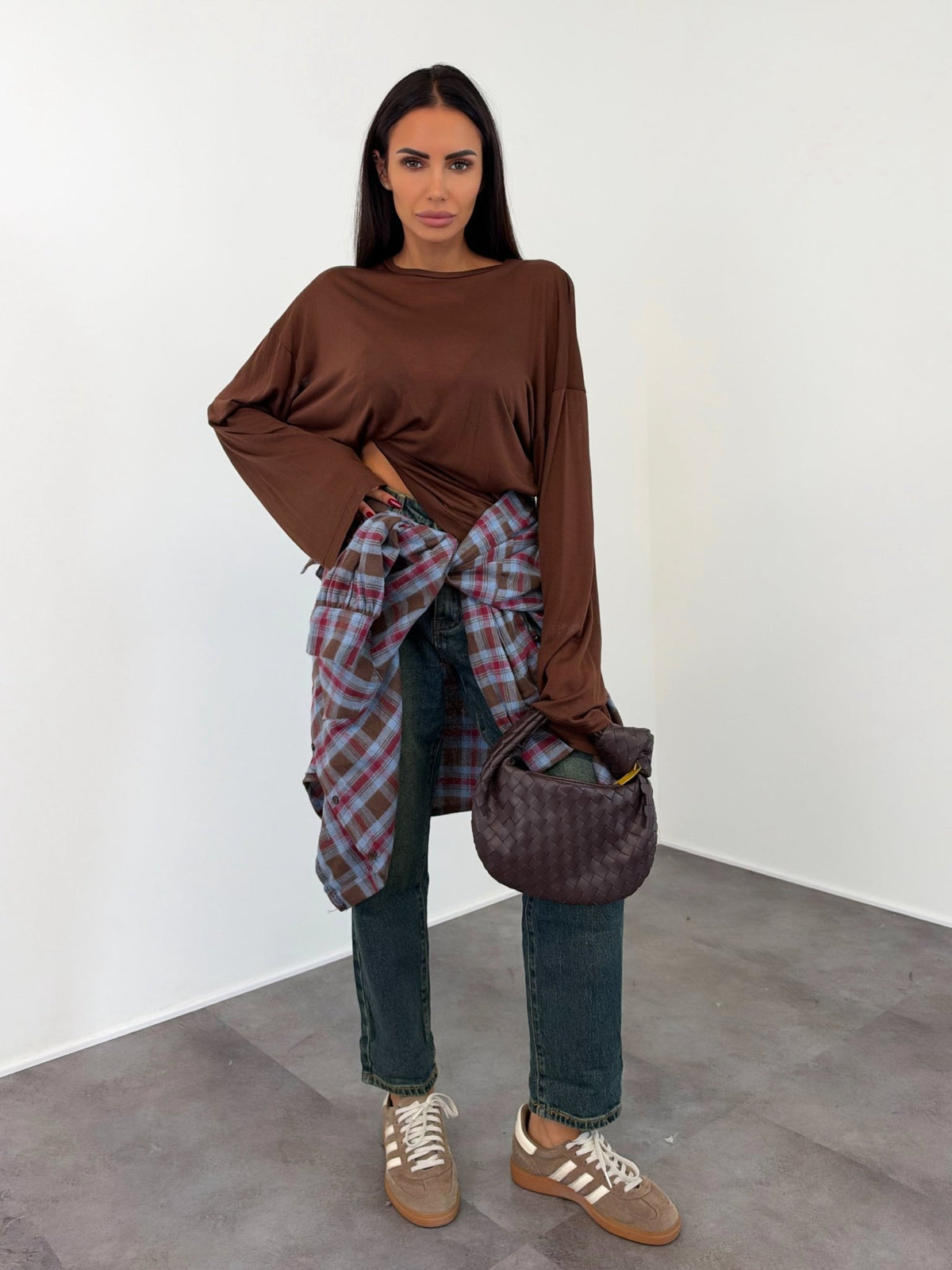 Camicia Factory - Marrone Celeste Bordeaux - SAINTH