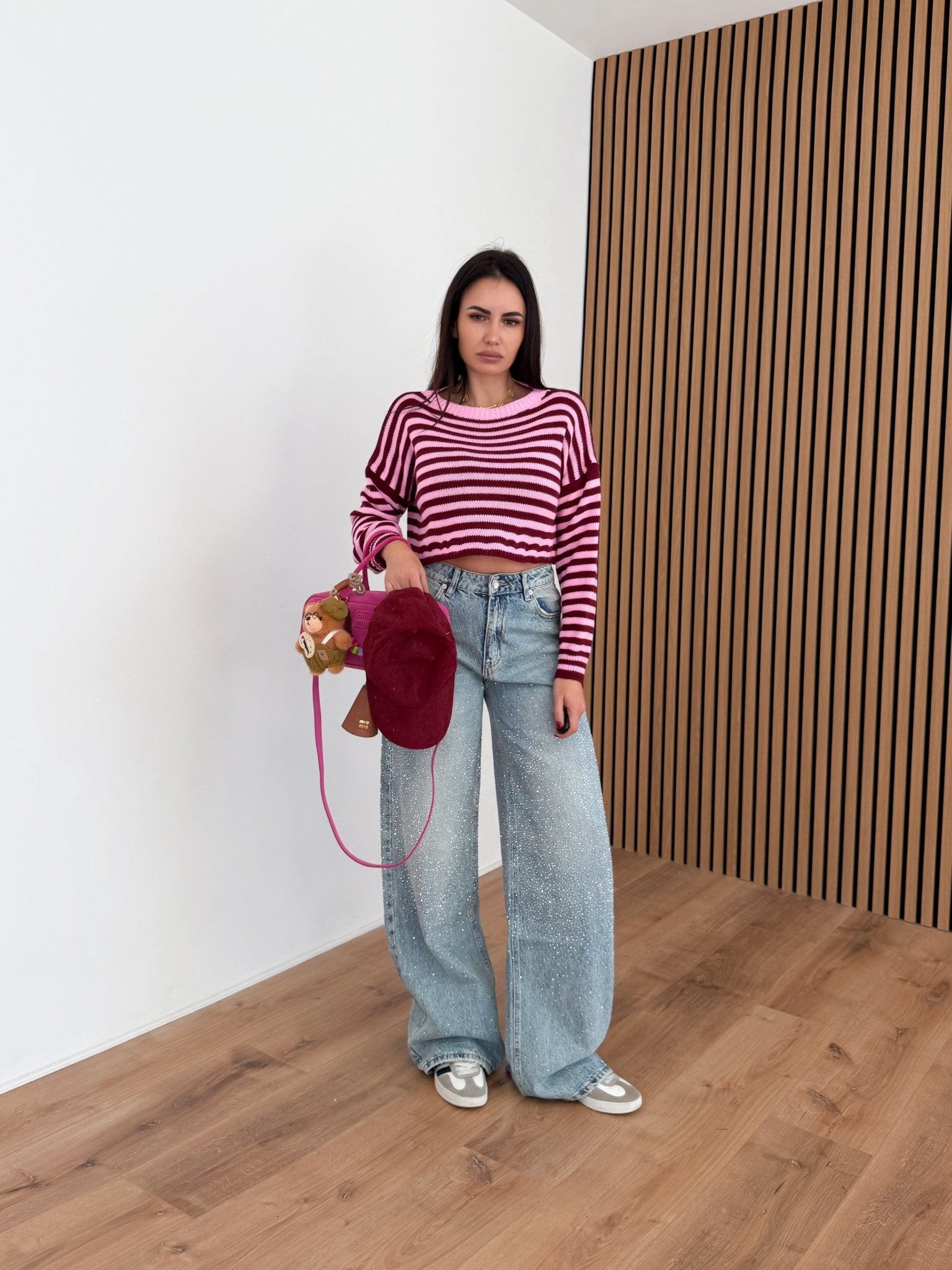 Pull Stregatto - Rosa e Bordeaux - SAINTH