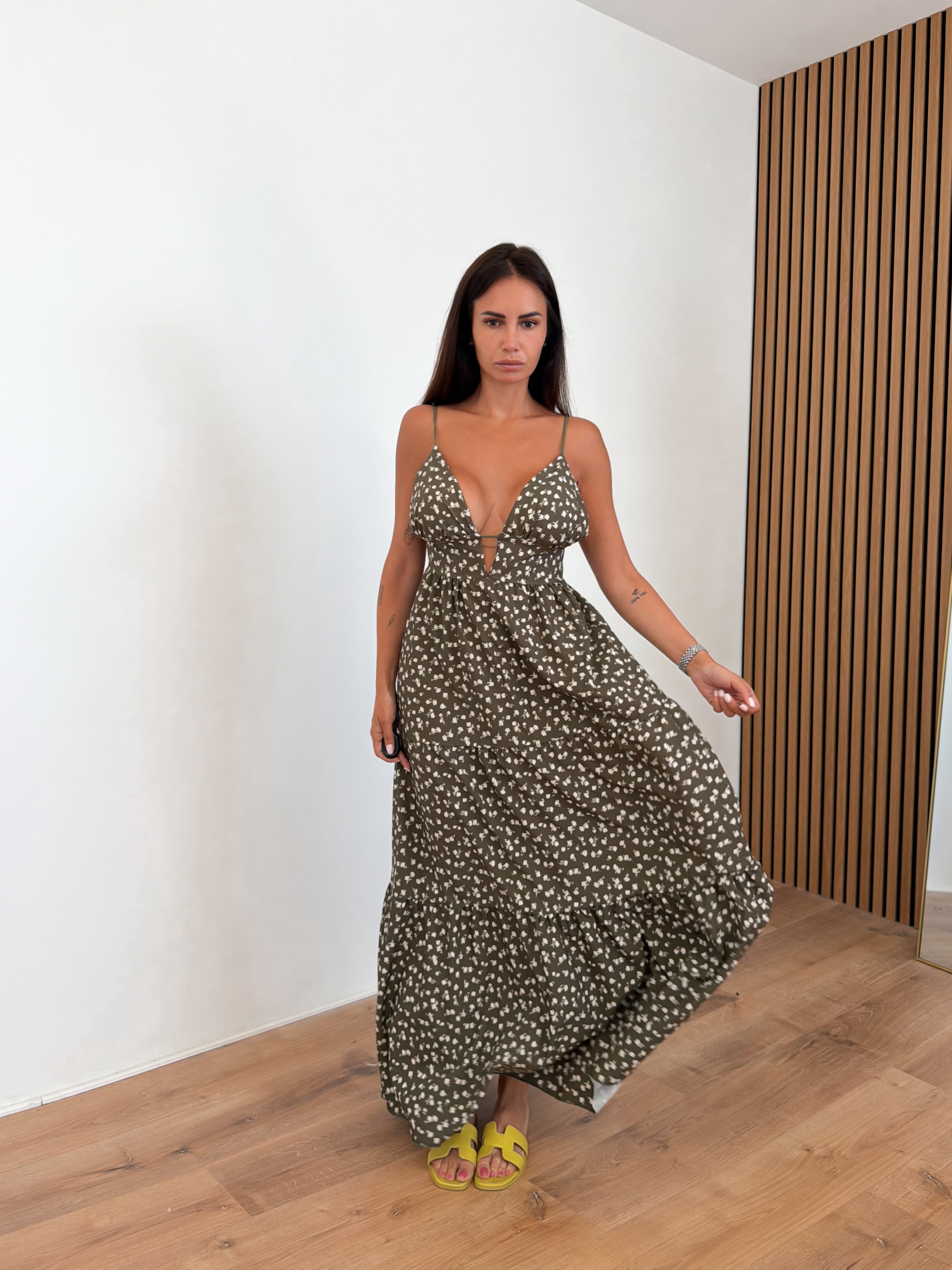 Abito Floreale - Army Green