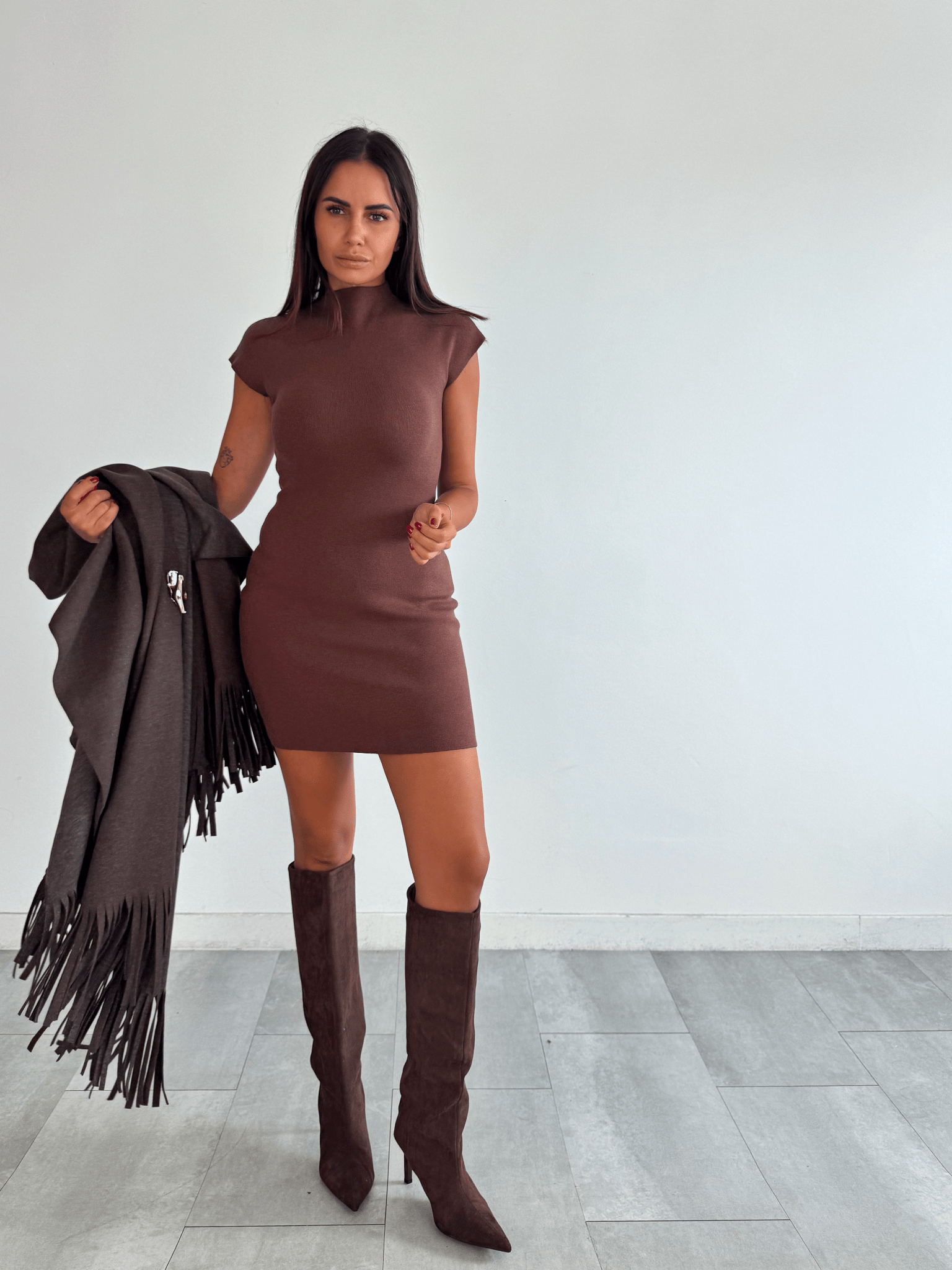 Abito Pull Middle - Marrone - SAINTH