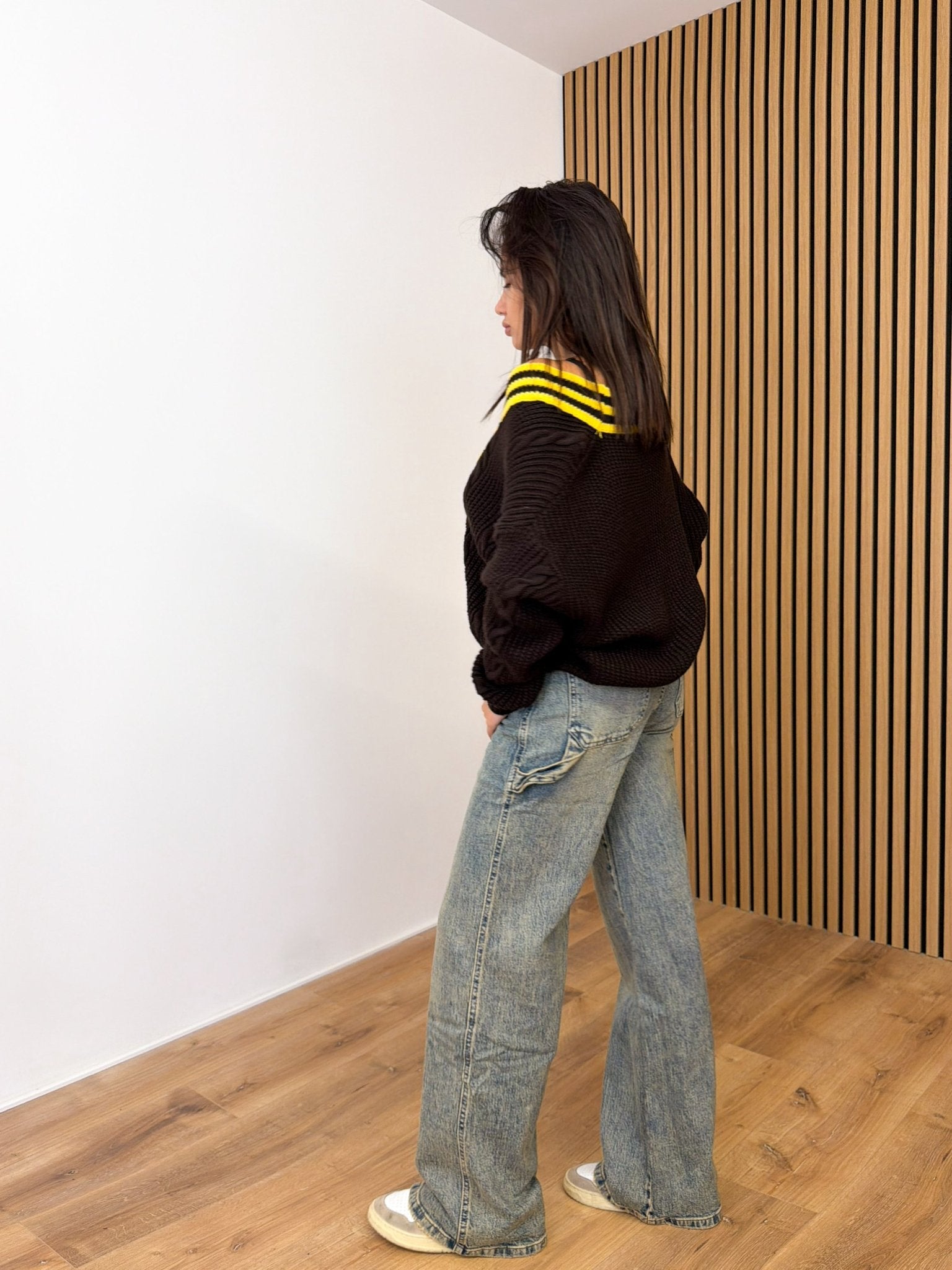 Cardigan Cambridge - Nero e Giallo - SAINTH