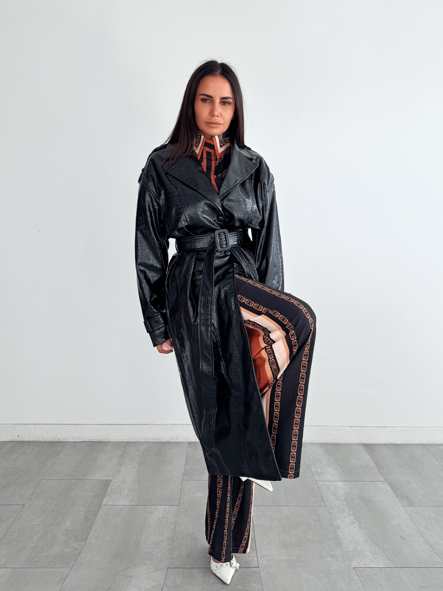 Trench Ecopelle Kobra - Nero - SAINTH