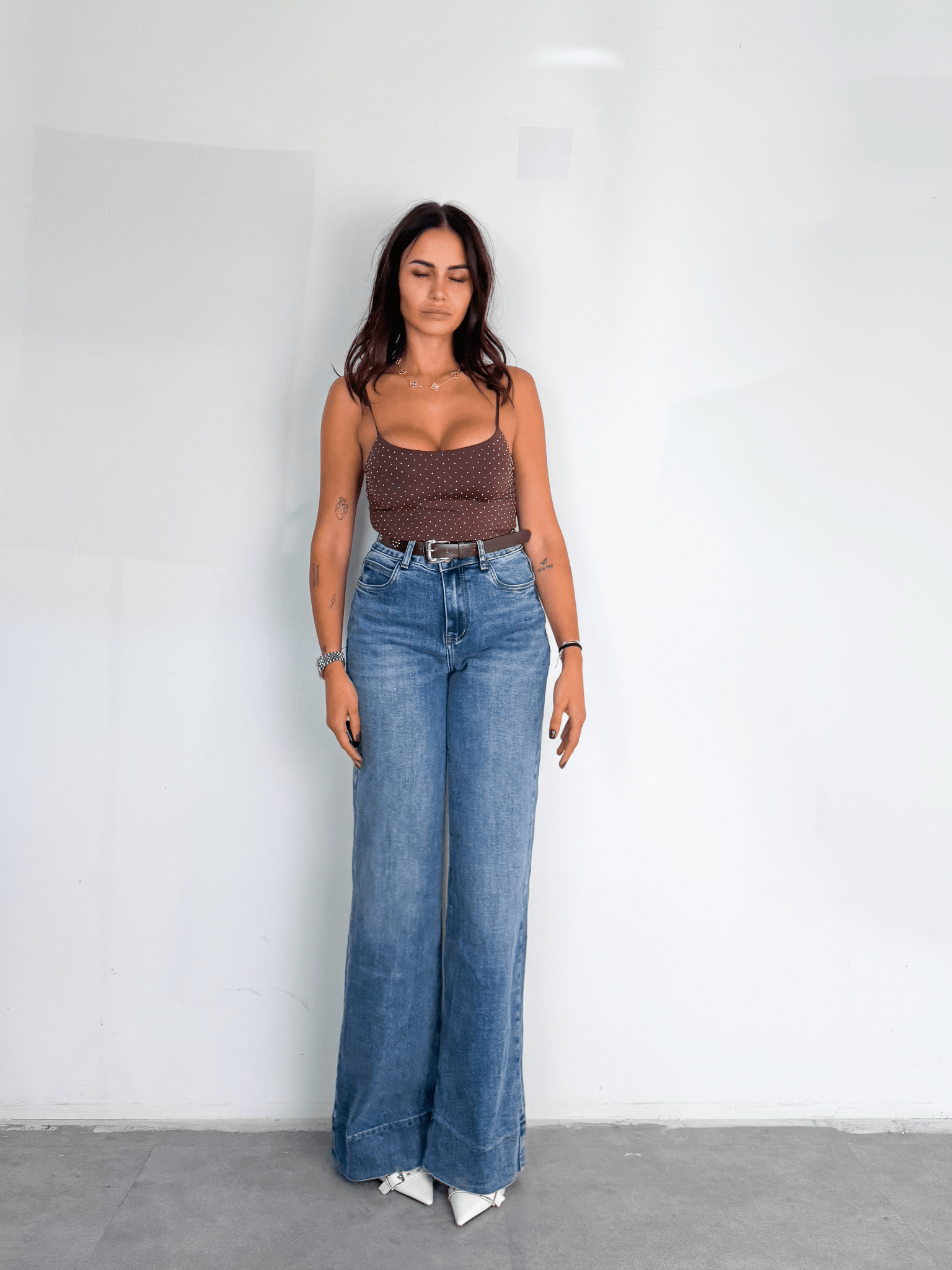 Jeans + Cintura Browm - Denim - SAINTH