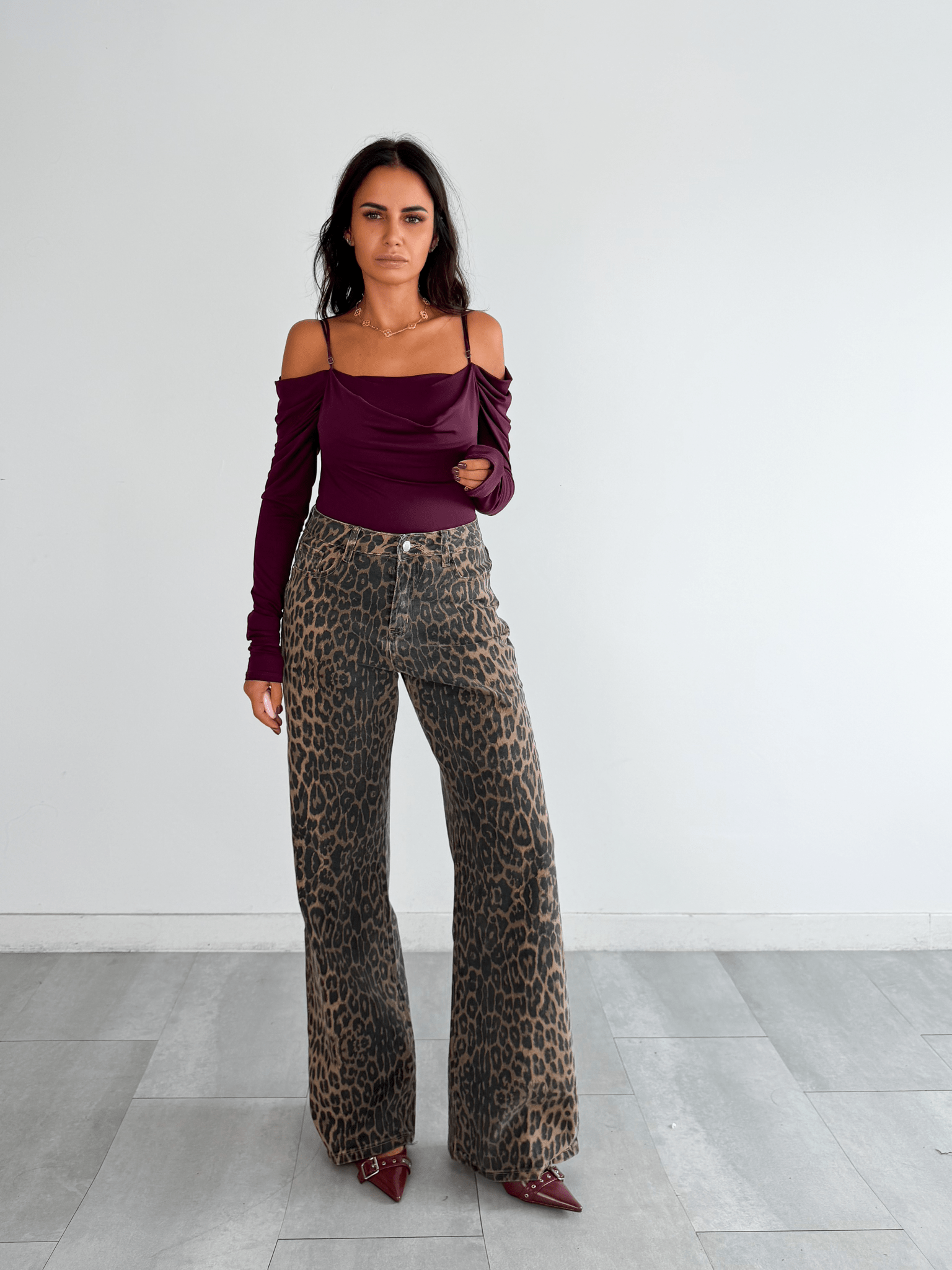 Jeans Leopard - Marrone - SAINTH