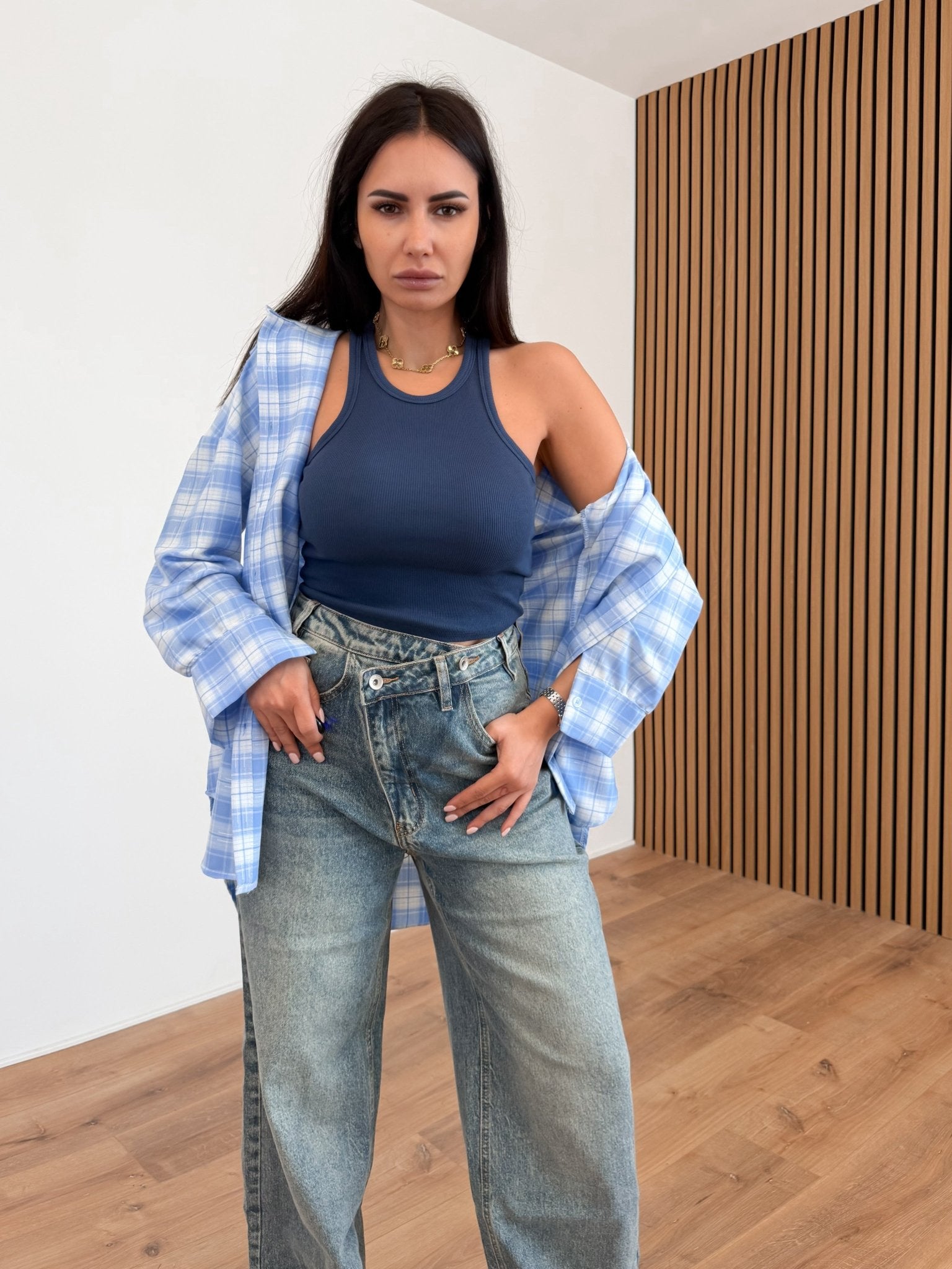 Top Costine - Blu - SAINTH