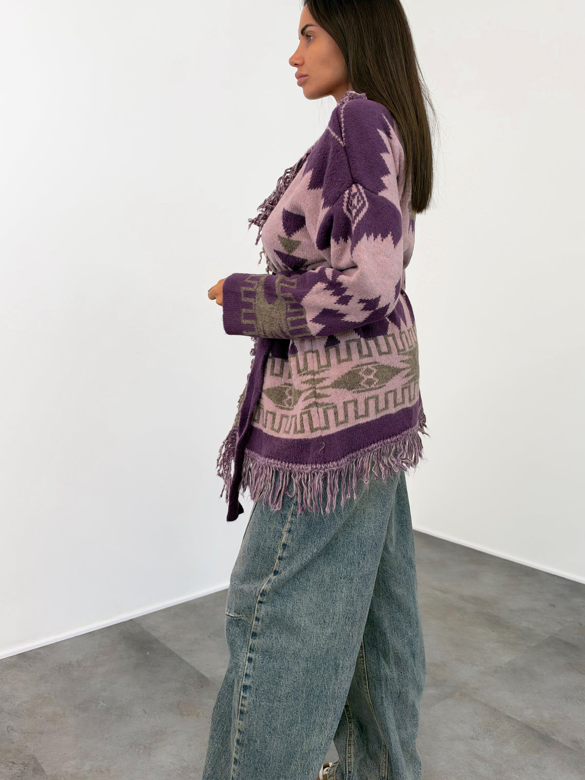 Cardigan Triangle - Lilla Prugna