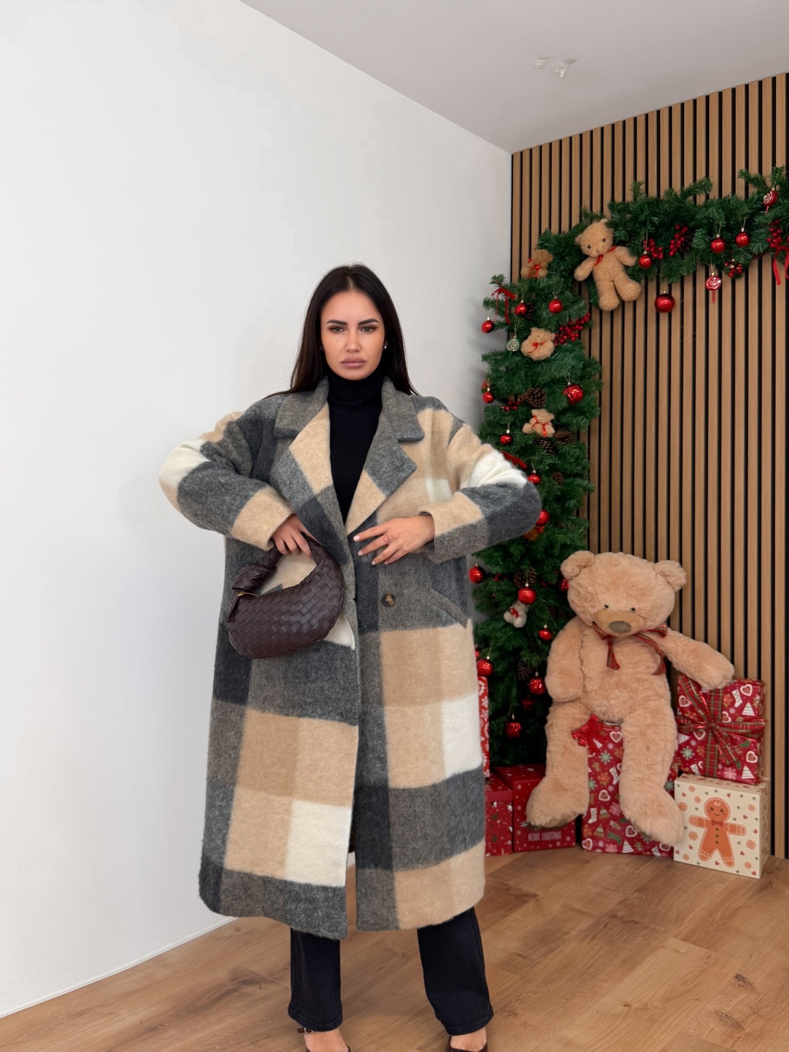 Cappotto Lusso - Beige e Nero - SAINTH