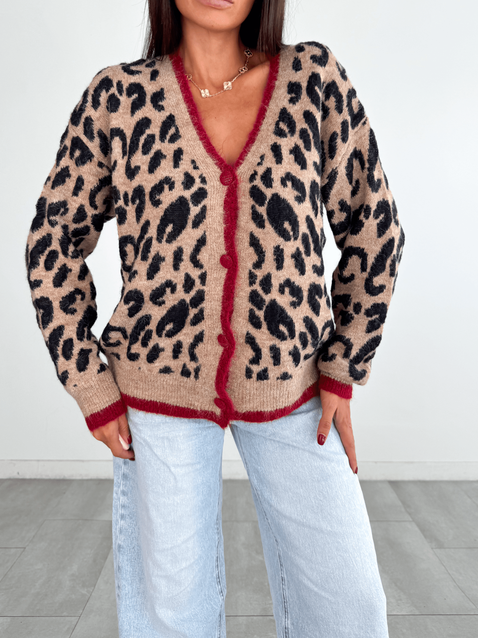 Cardigan Soft Leo - Rosso - SAINTH