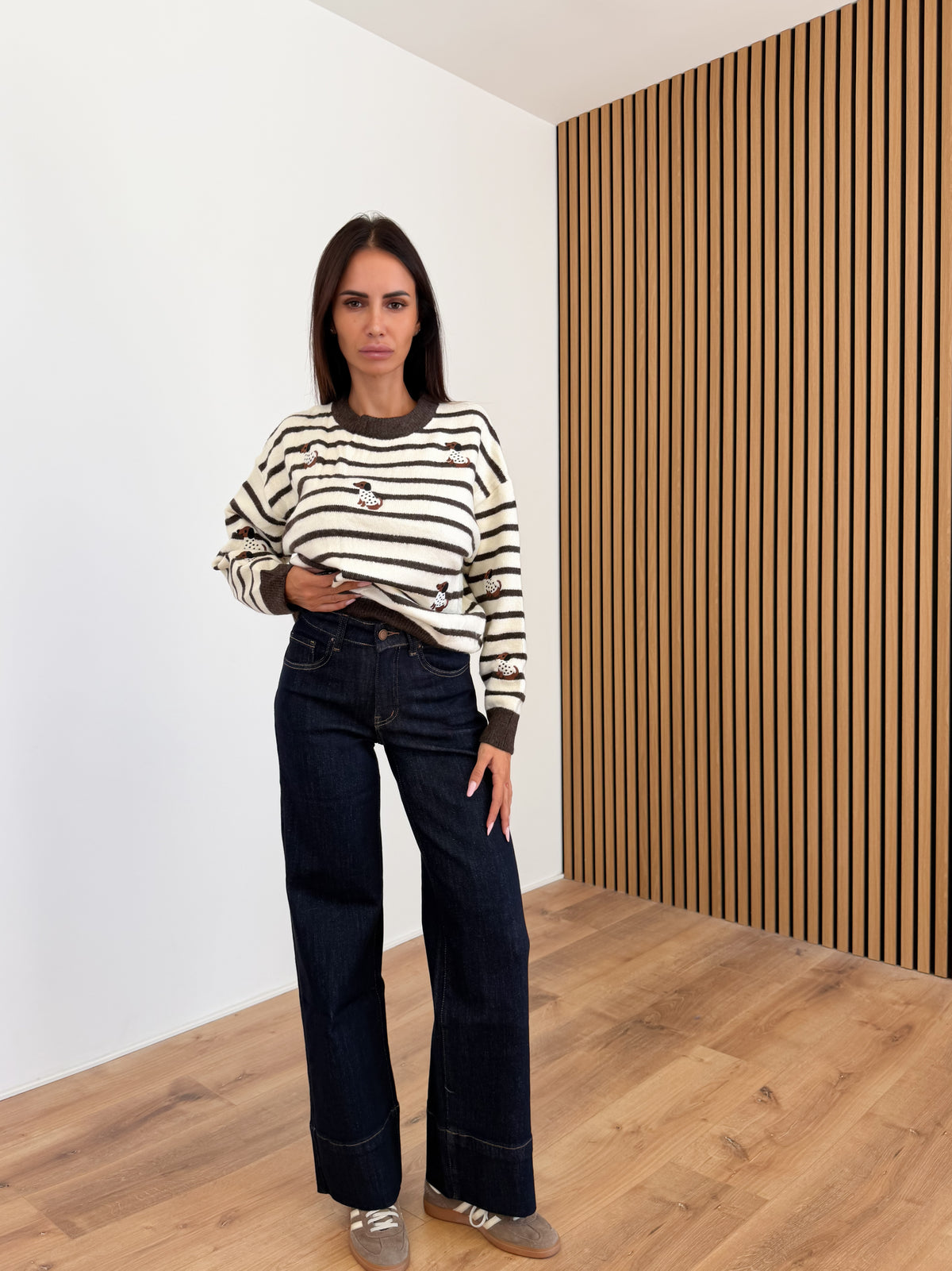 Pull Betty - Bianco Marrone