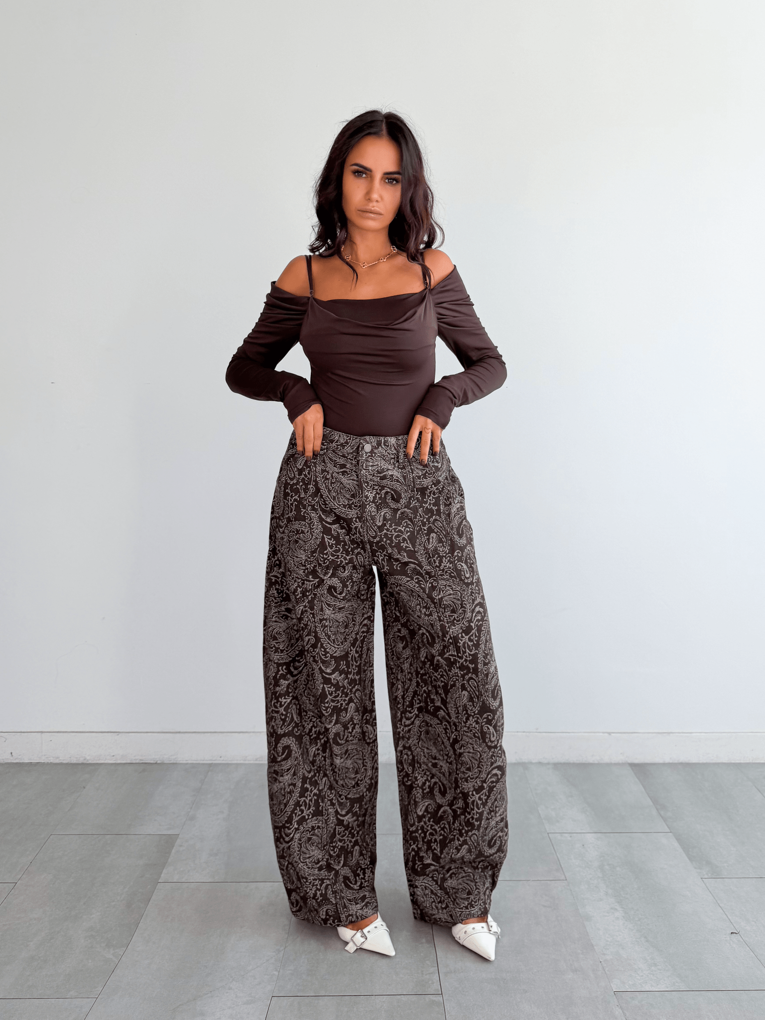 Maglietta Asimmetrica - Marrone - SAINTH