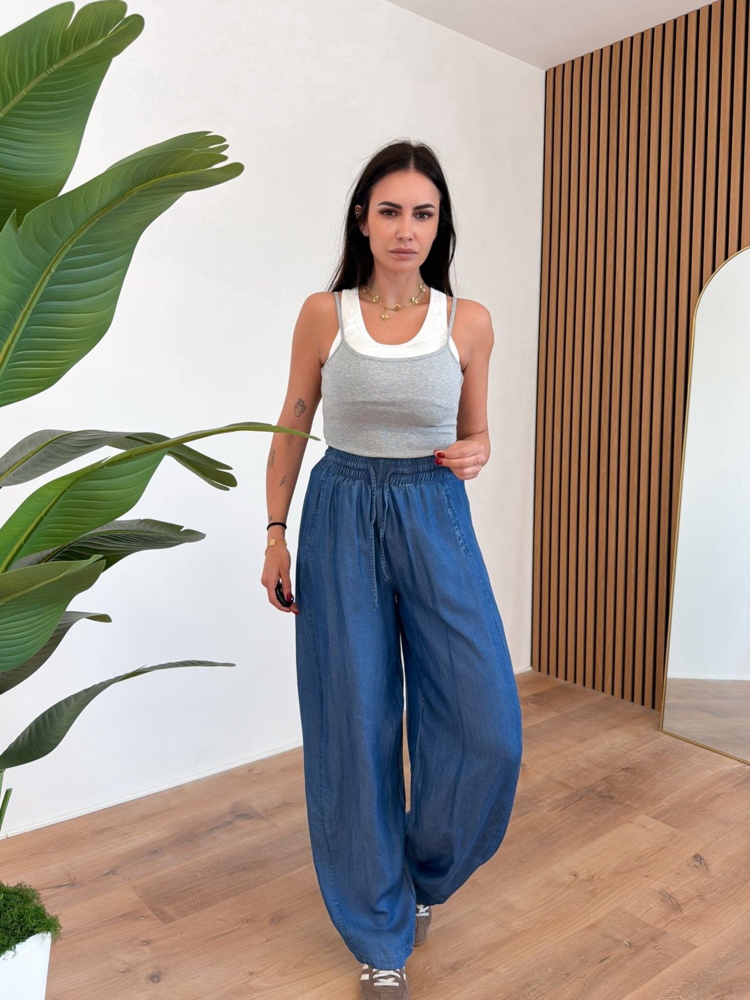 Top Bicolor - Grigio e Bianco - SAINTH