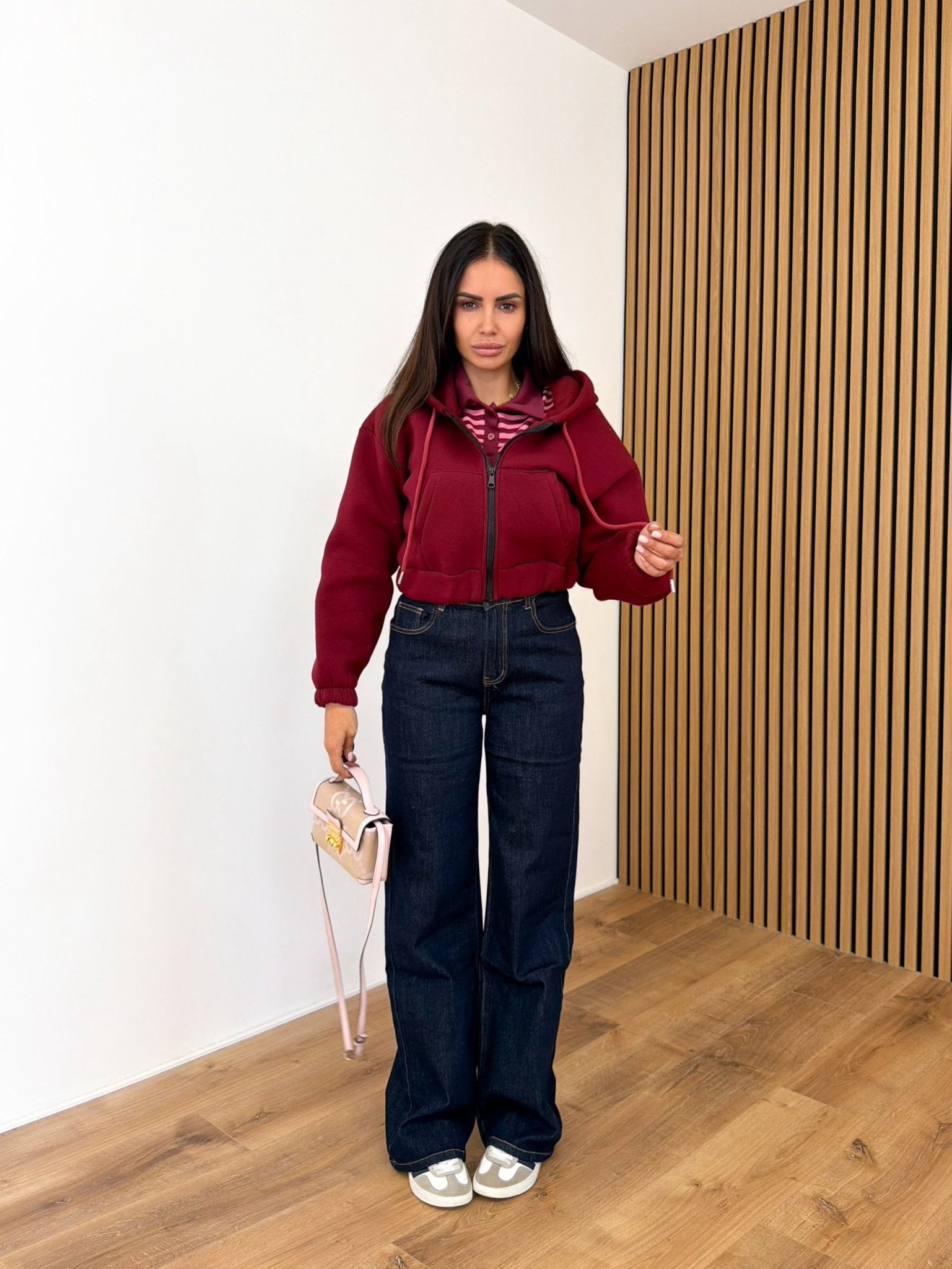 Felpa Crop - Bordeaux - SAINTH