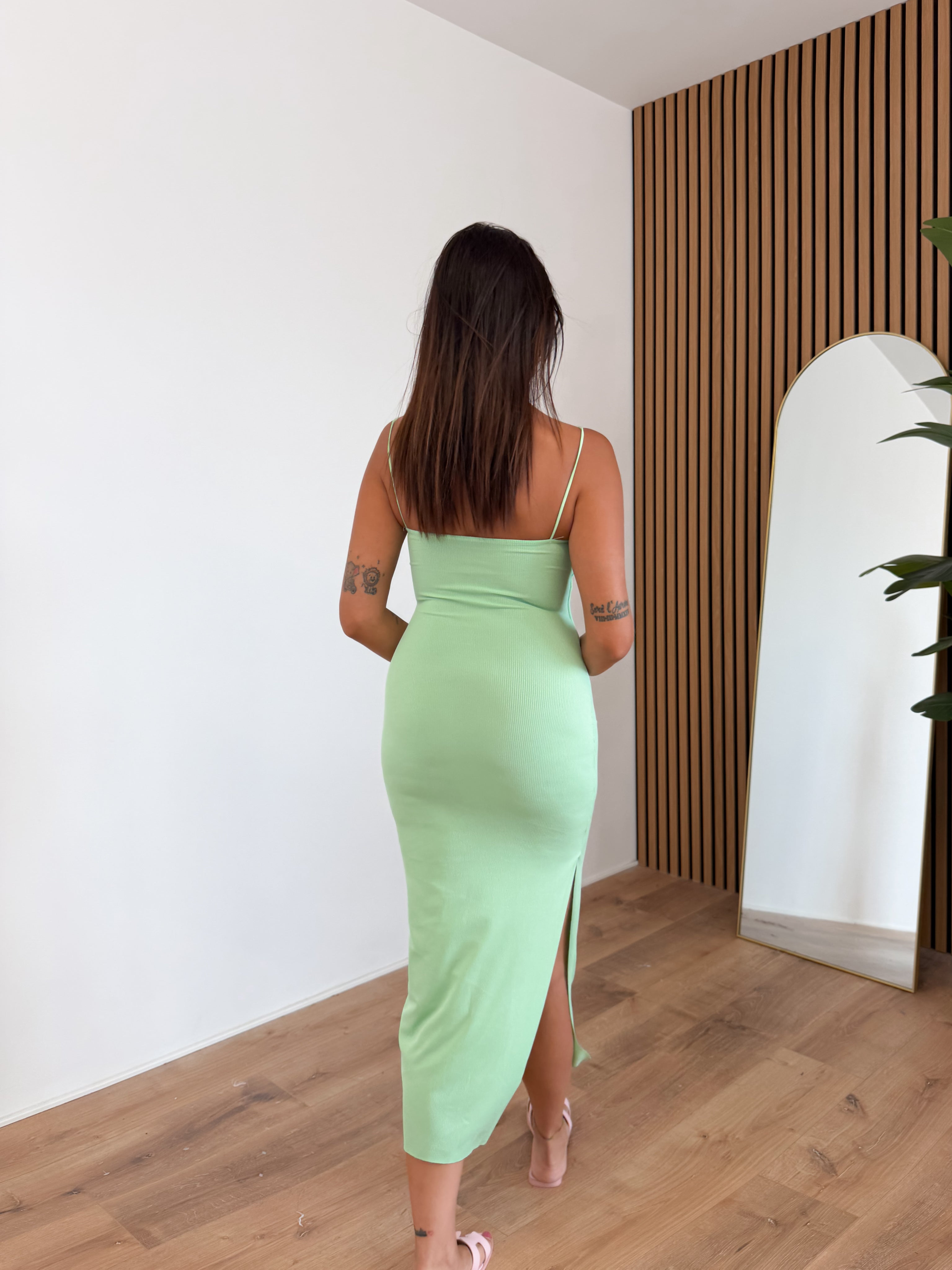 Abito Basic Costine - Menta