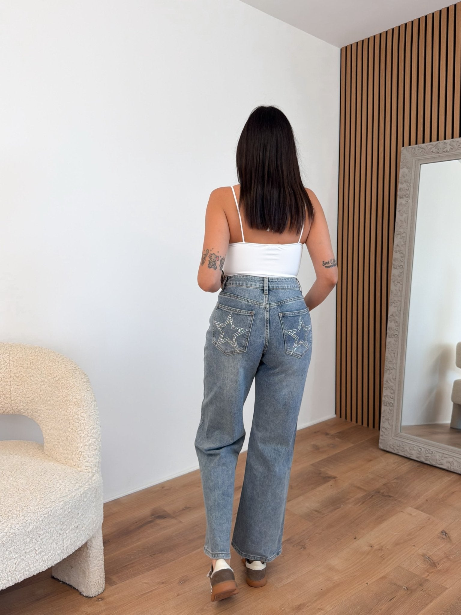 Jeans F32469 - Denim stella dietro - SAINTH