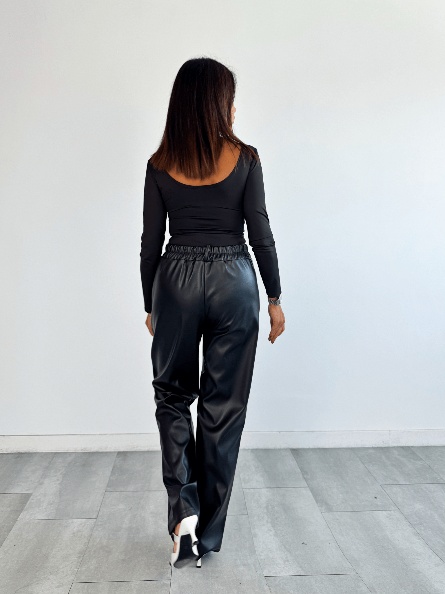 Pantalone Ecopelle - Nero - SAINTH