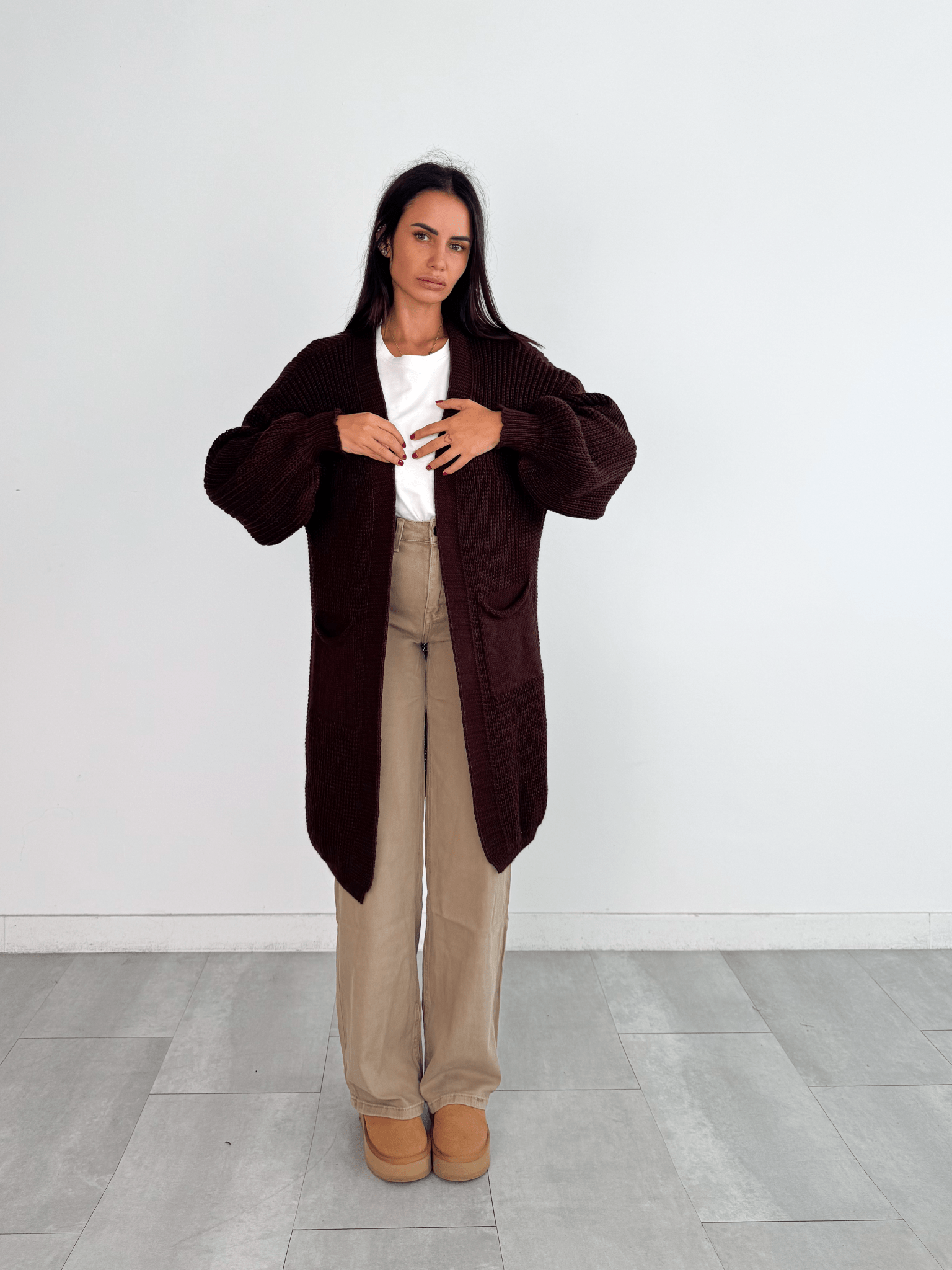 Cardigan Flamingo - Marrone - SAINTH