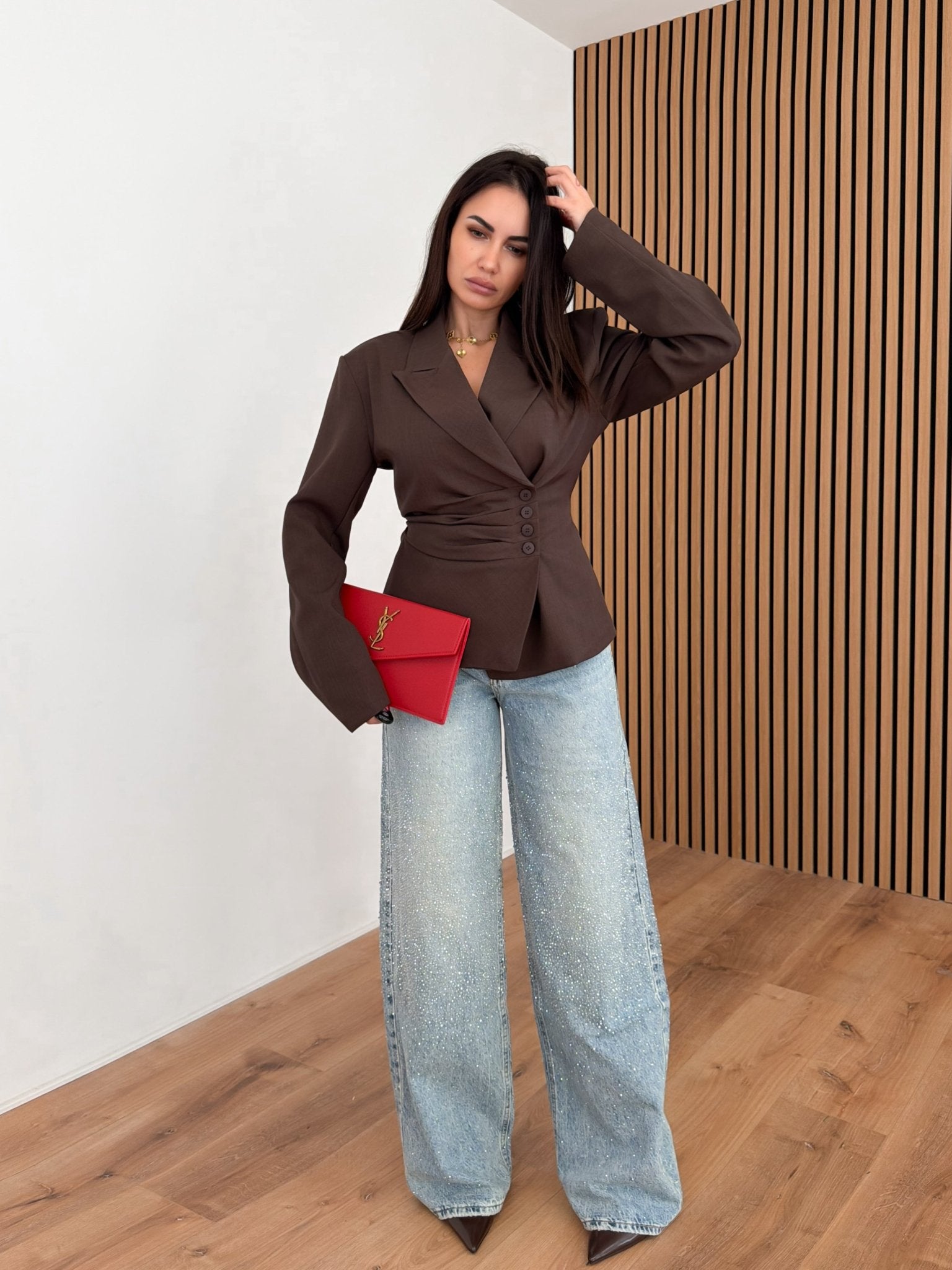 Blazer Corsett - Marrone - SAINTH