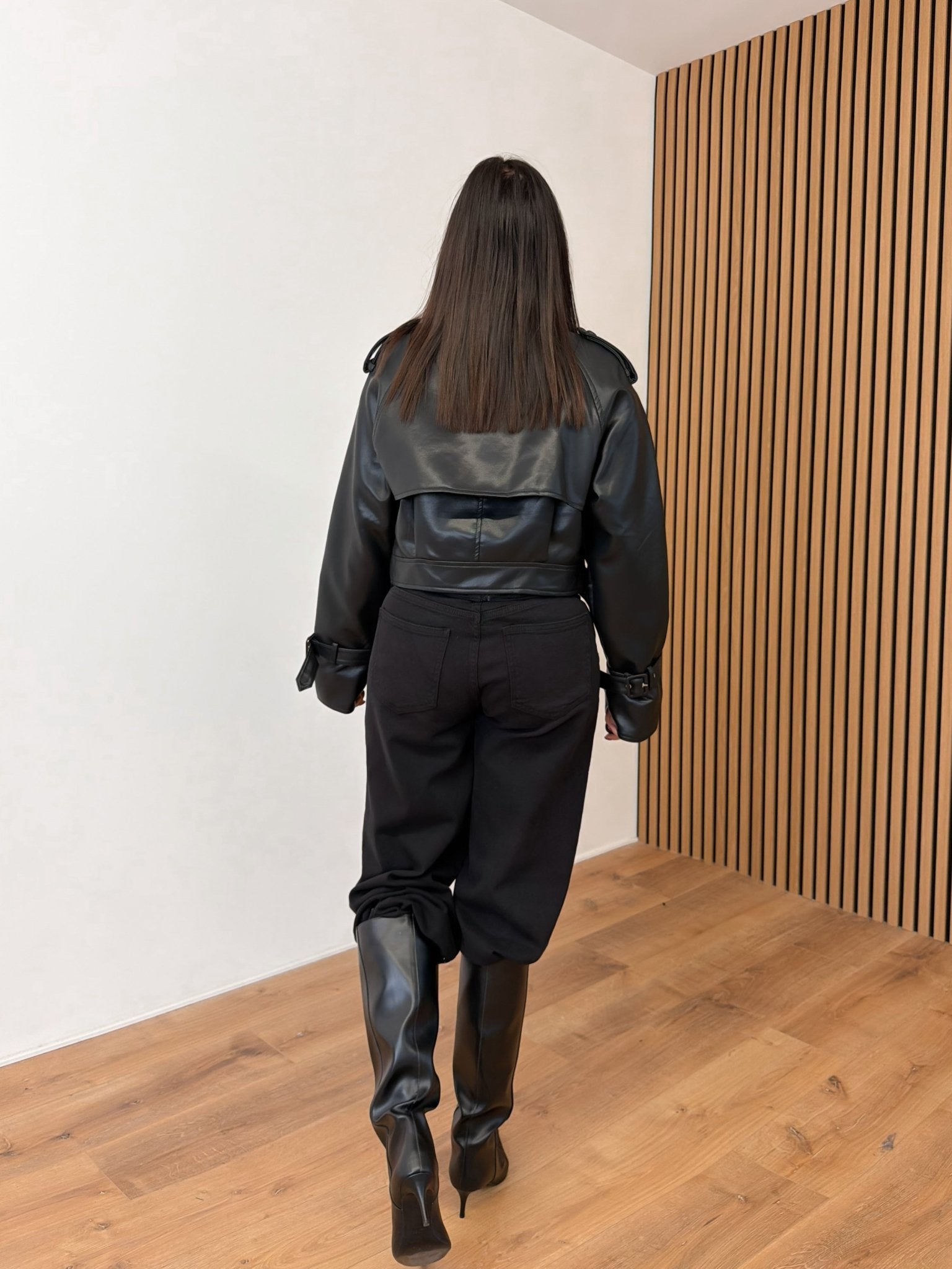 Biker Crop Ecop - Nero - SAINTH