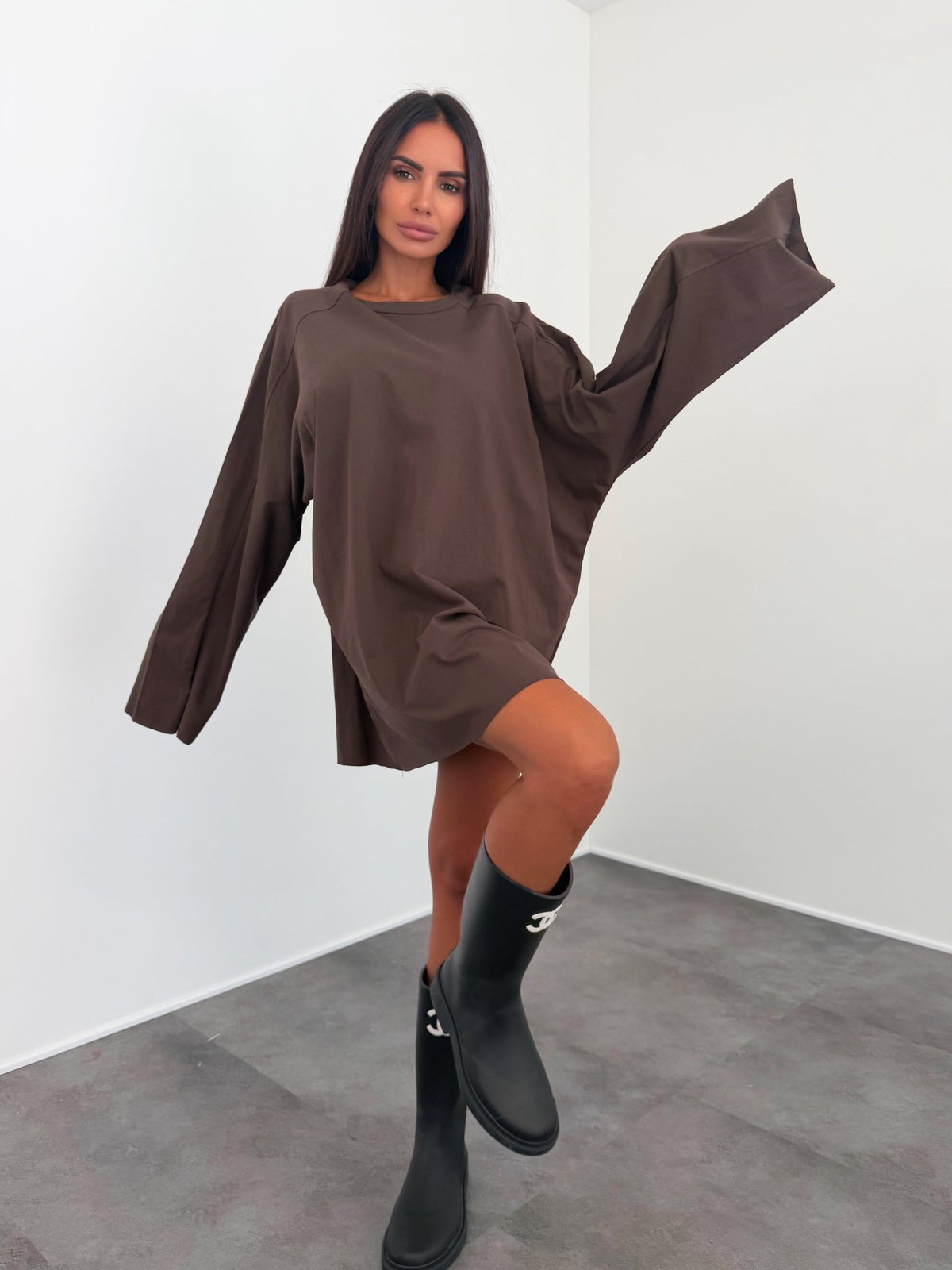 Maglia Oversize - Marrone - SAINTH