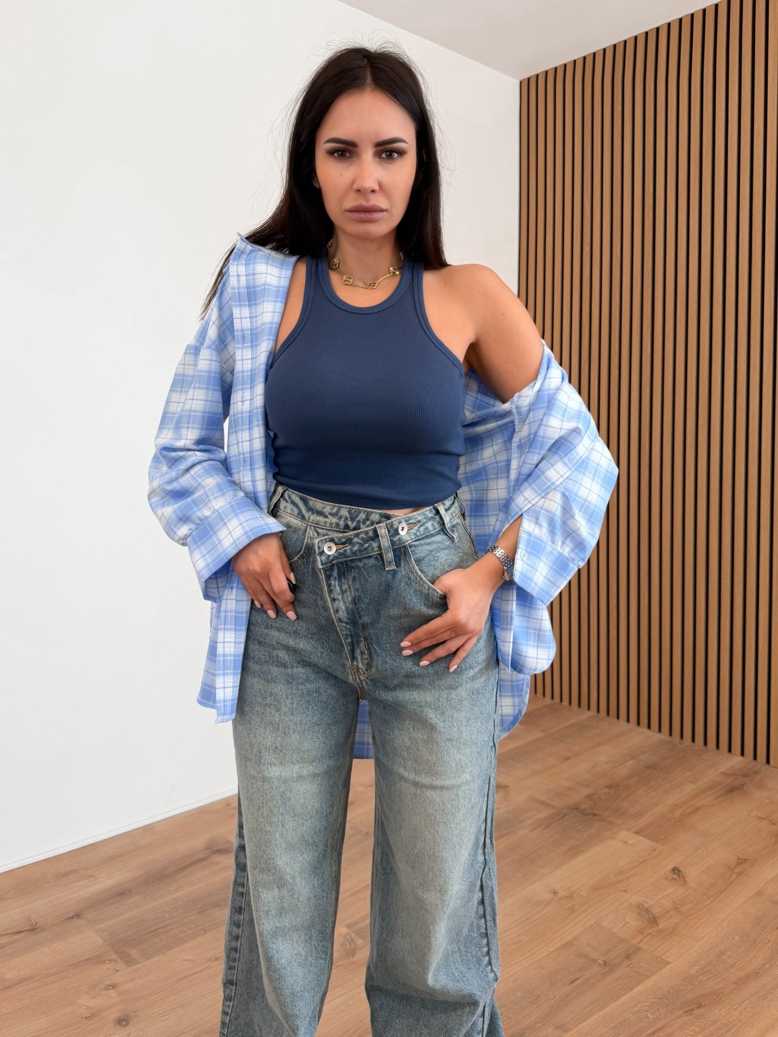 Top Costine - Blu - SAINTH