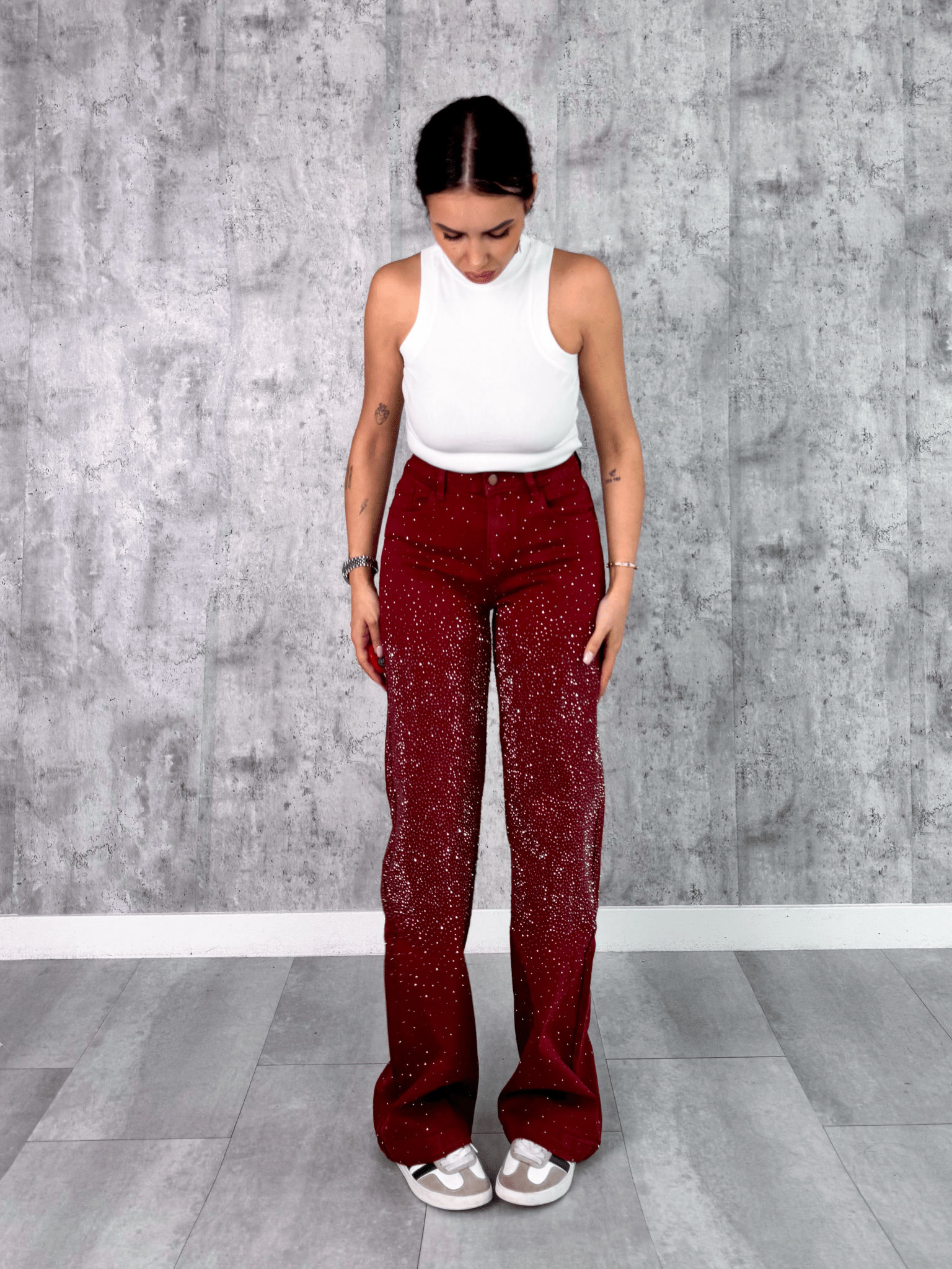 Jeans Best Diamonds - Bordeaux - SAINTH