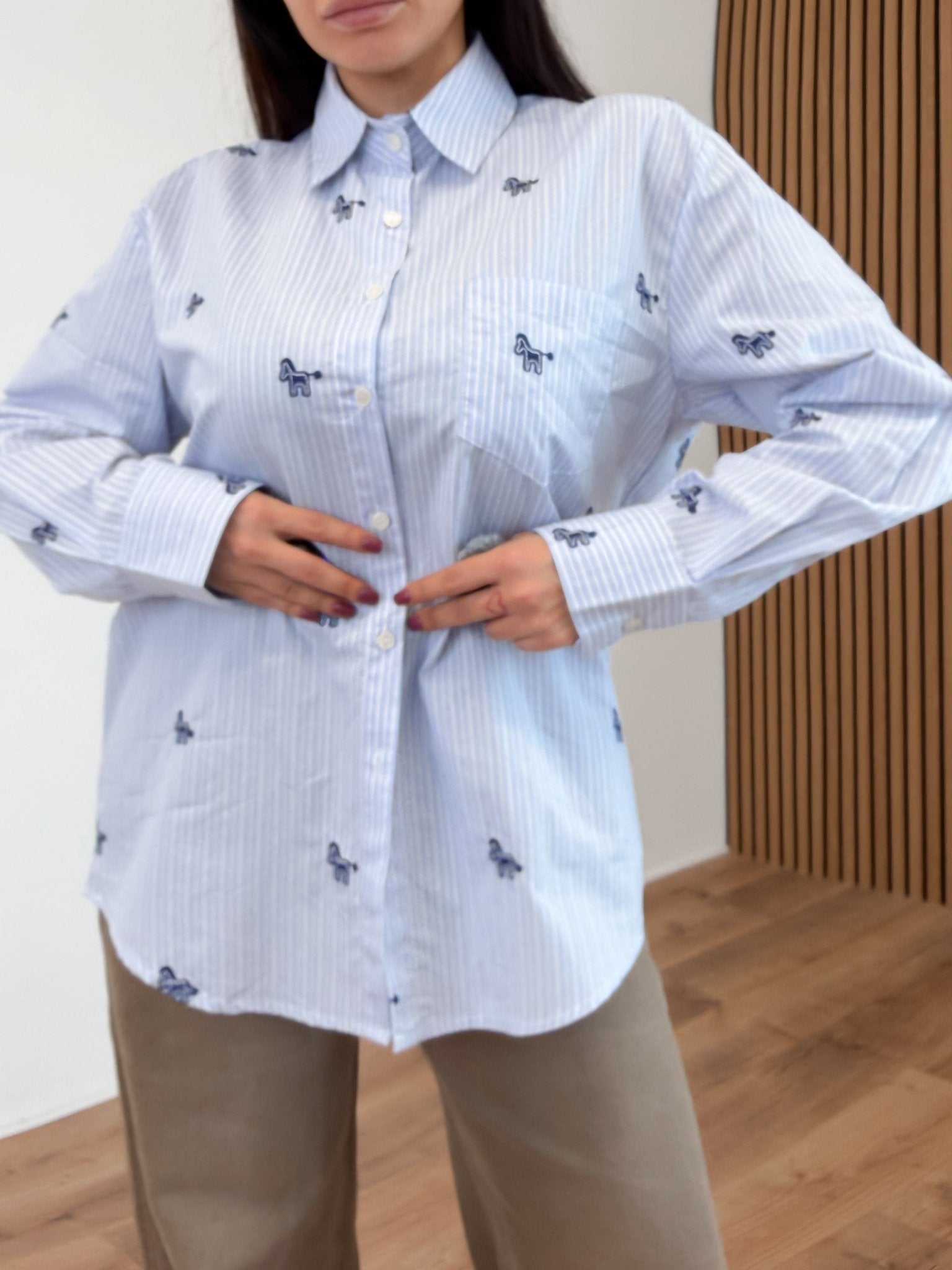 Camicia Pony - Celeste - SAINTH