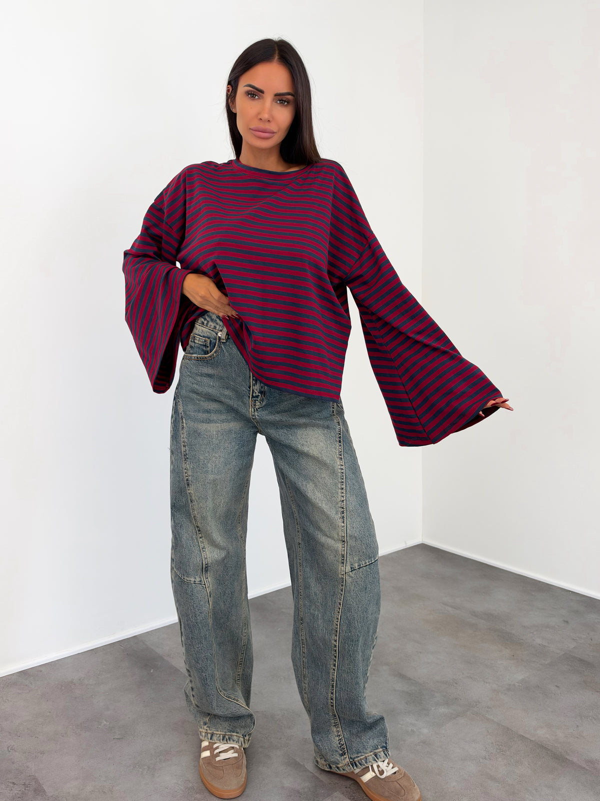 Maglia Stregatto - Bordeaux Blu