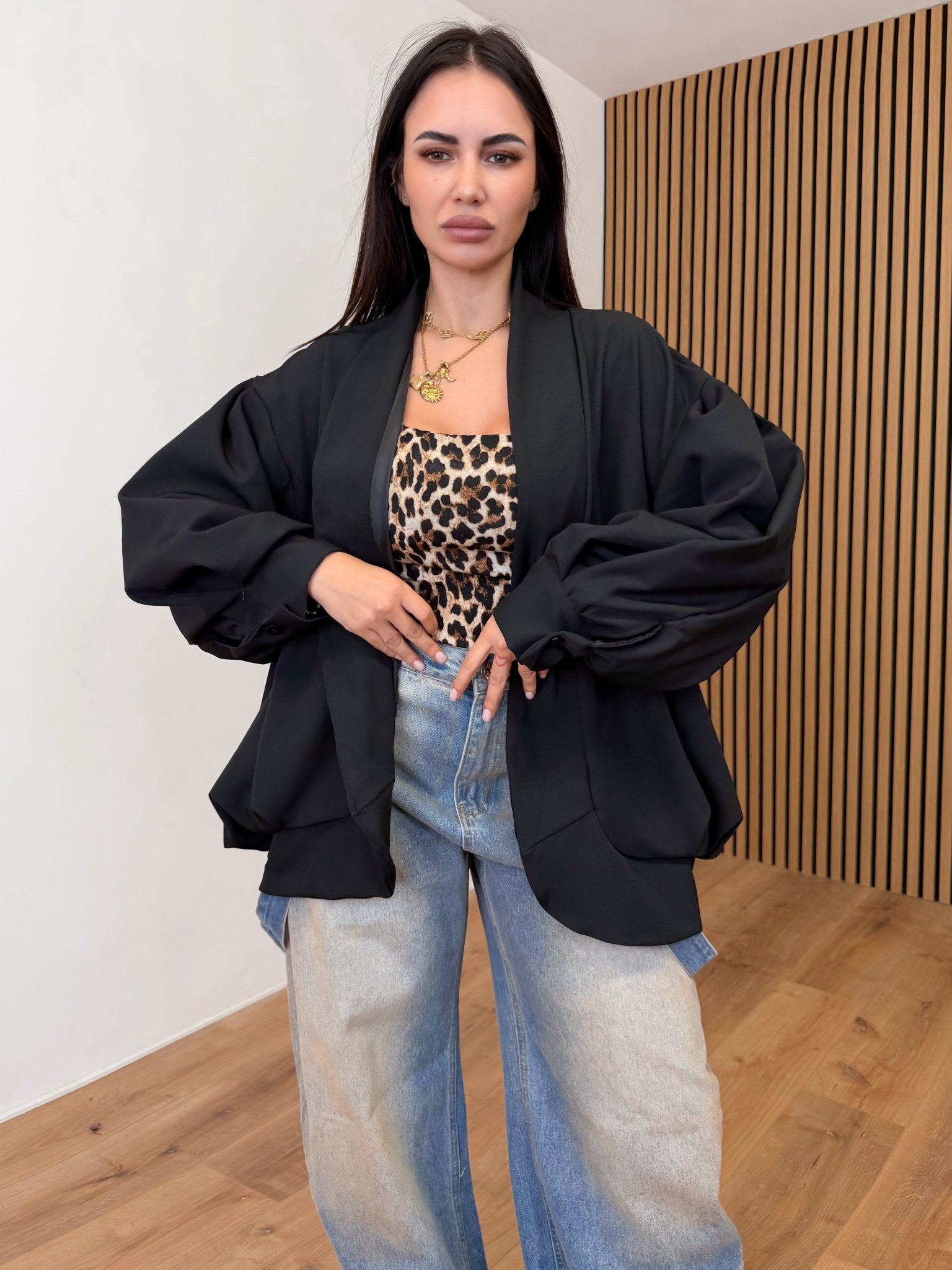 Giacca Kimono - Nera - SAINTH