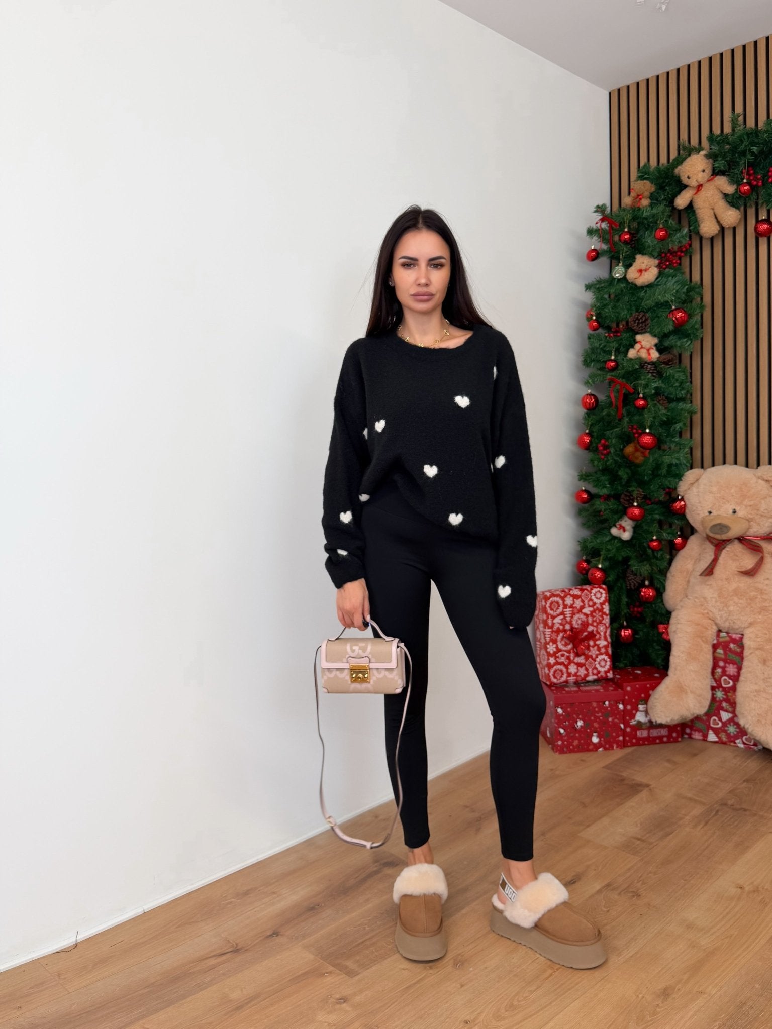 New Leggings Felpato - Nero - SAINTH