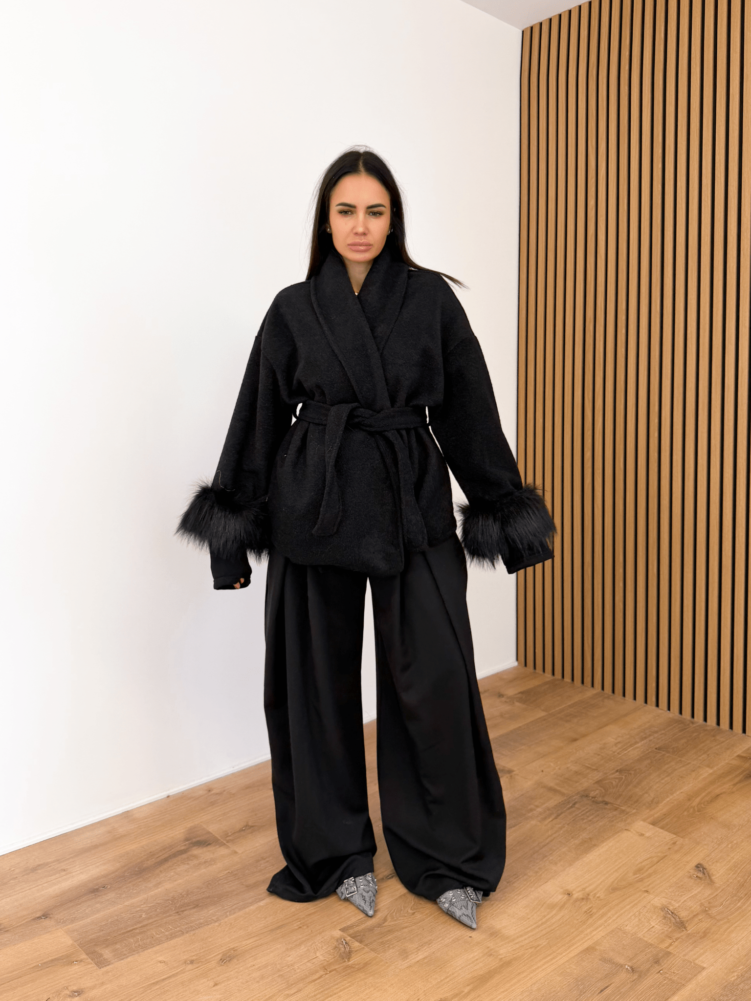 Pantalone Ventaglio - Nero - SAINTH