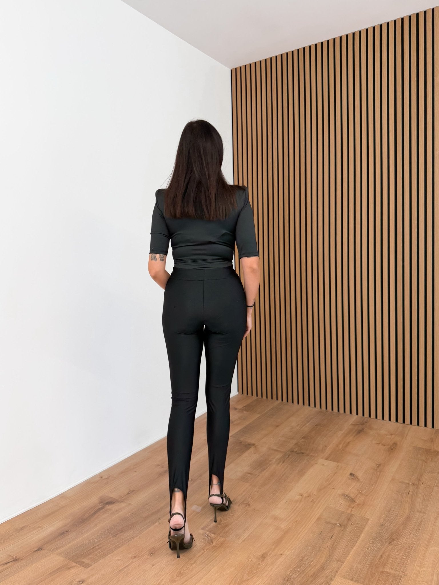 Leggings Metal Staffa - Nero - SAINTH