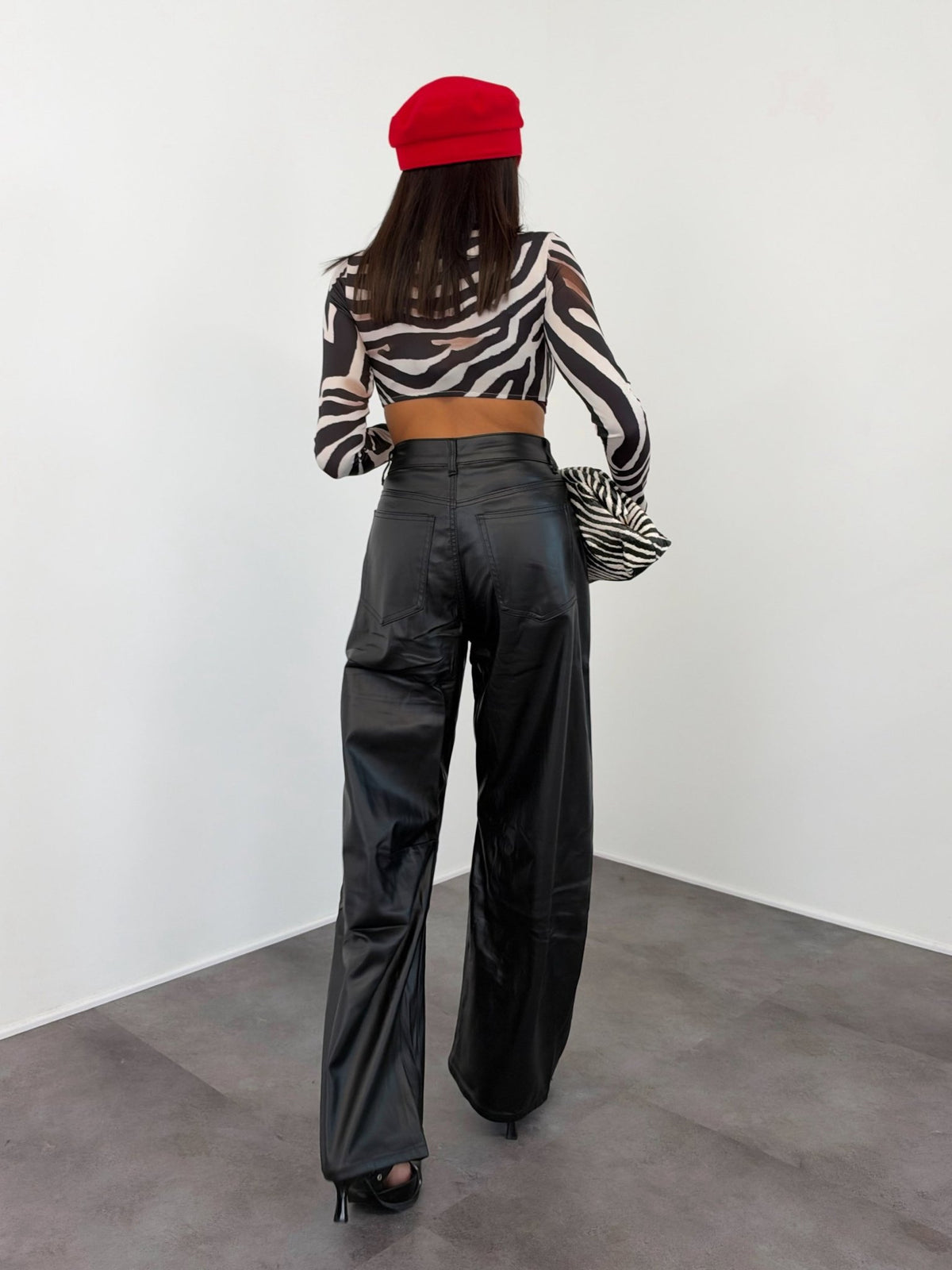 Pantalone Casual Ecopelle - Nero - SAINTH