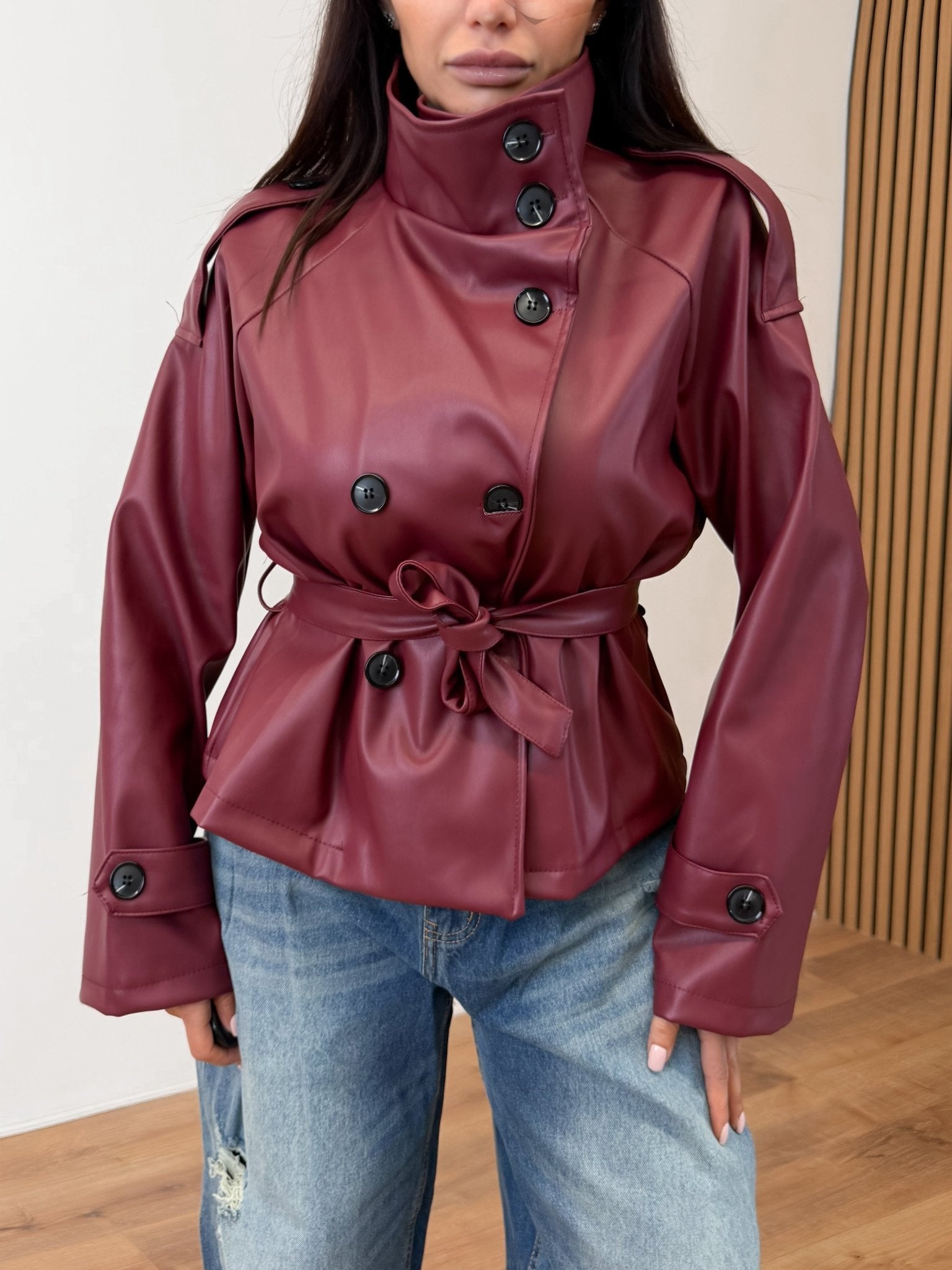 Trench Collo Alto - Bordeaux - SAINTH