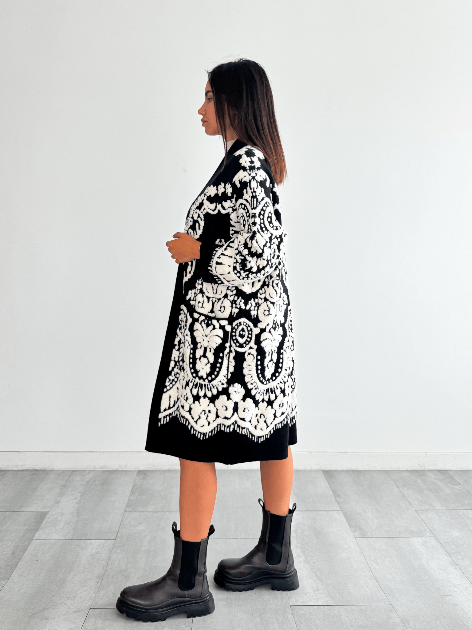 Cardigan Maiolica - Nero - SAINTH