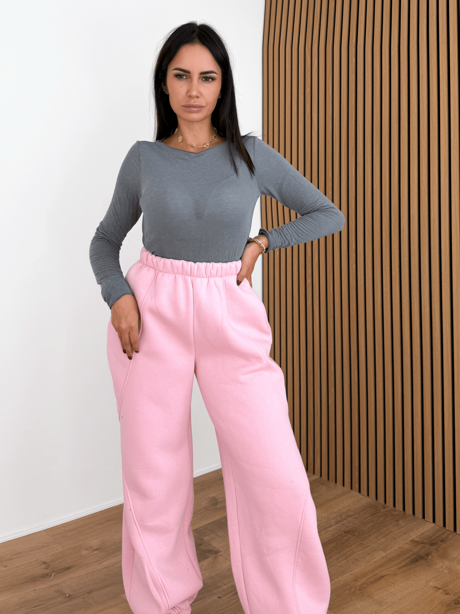 Pantalone Tuta Sherpa - Baby Pink - SAINTH