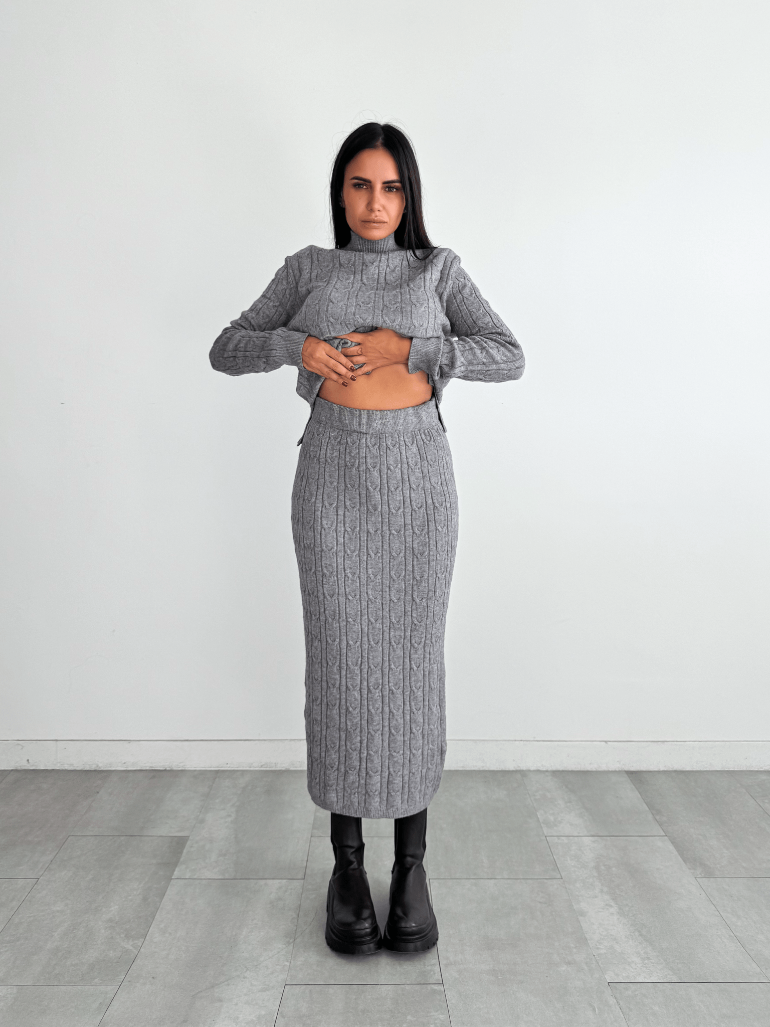 Coordinato Braided - Grigio - SAINTH