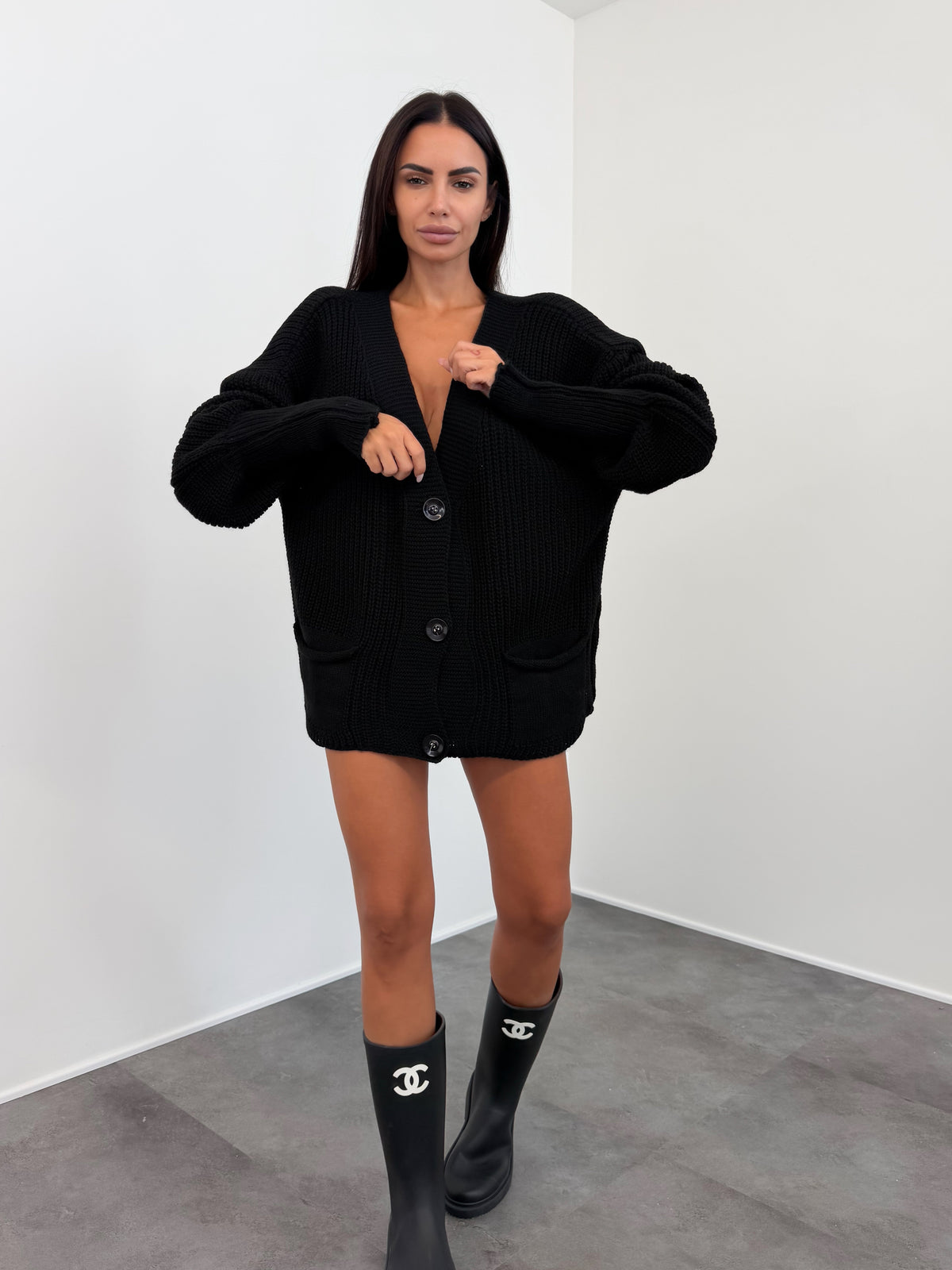 Maxi Cardigan - Nero