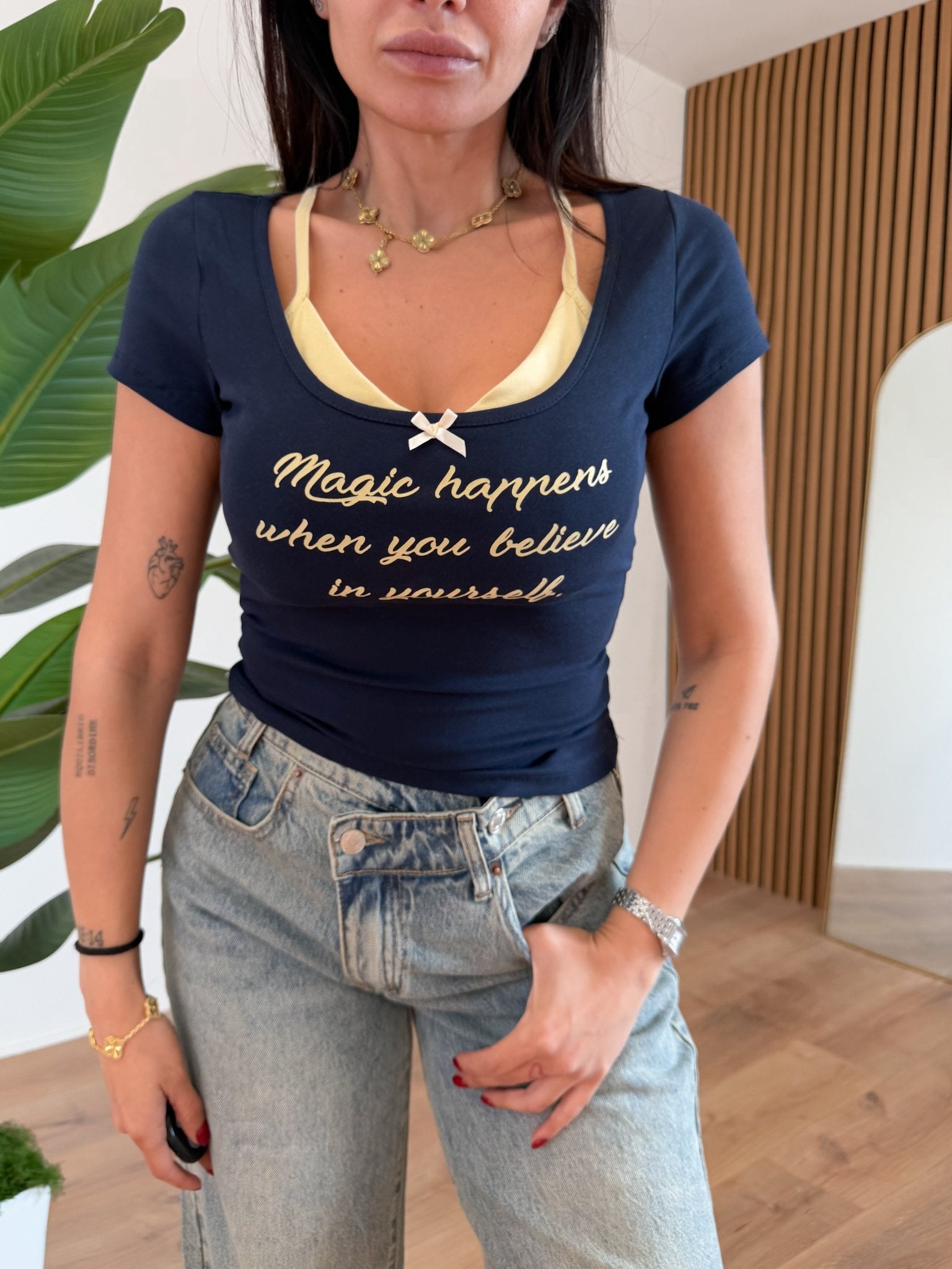 T-shirt Happens - Blu - SAINTH