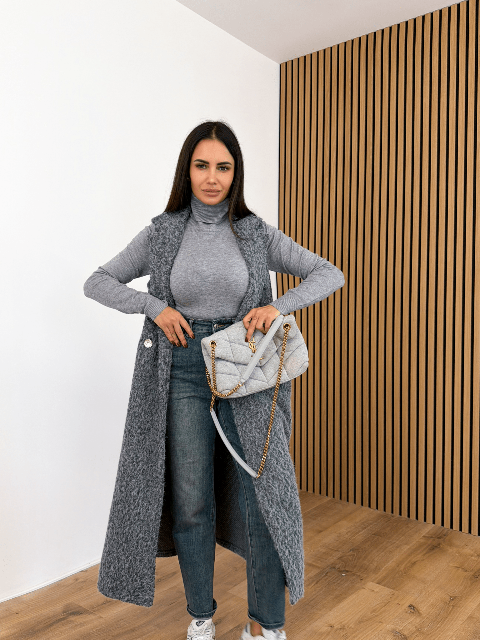 Pull Collo Alto - Grigio - SAINTH