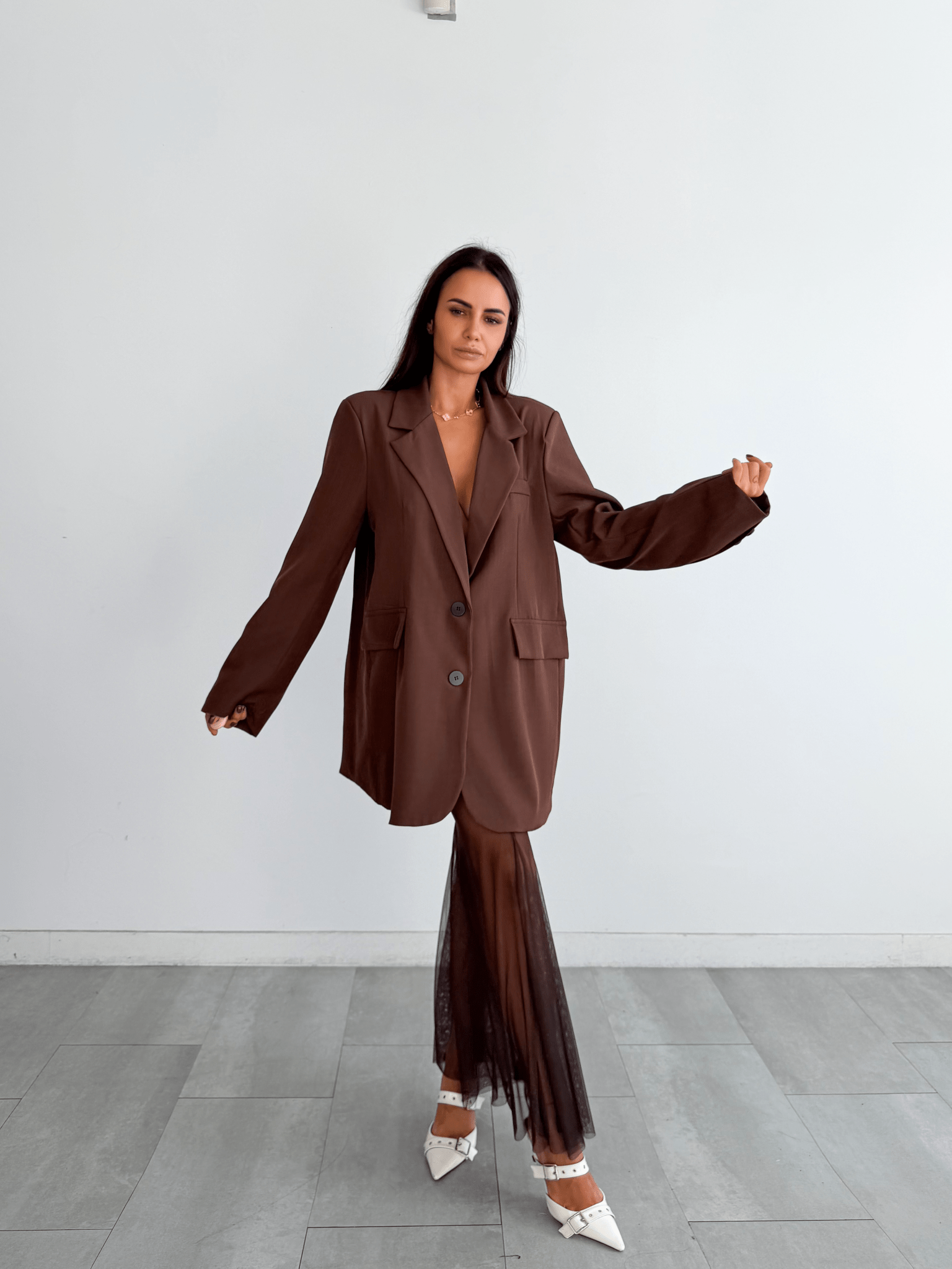 Gonna Con Coulotte - Marrone - SAINTH