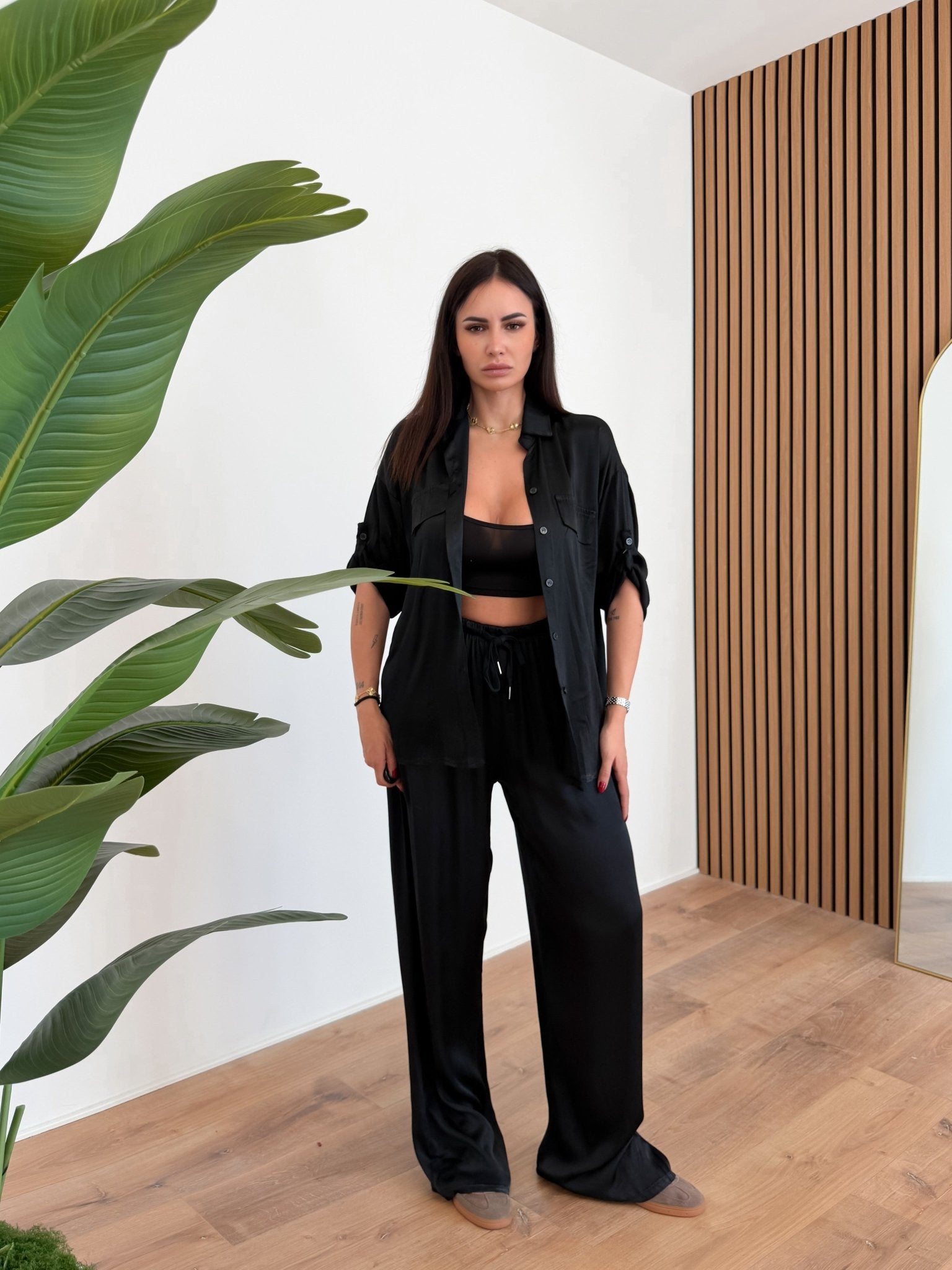 Camicia Breeze - Nero - SAINTH