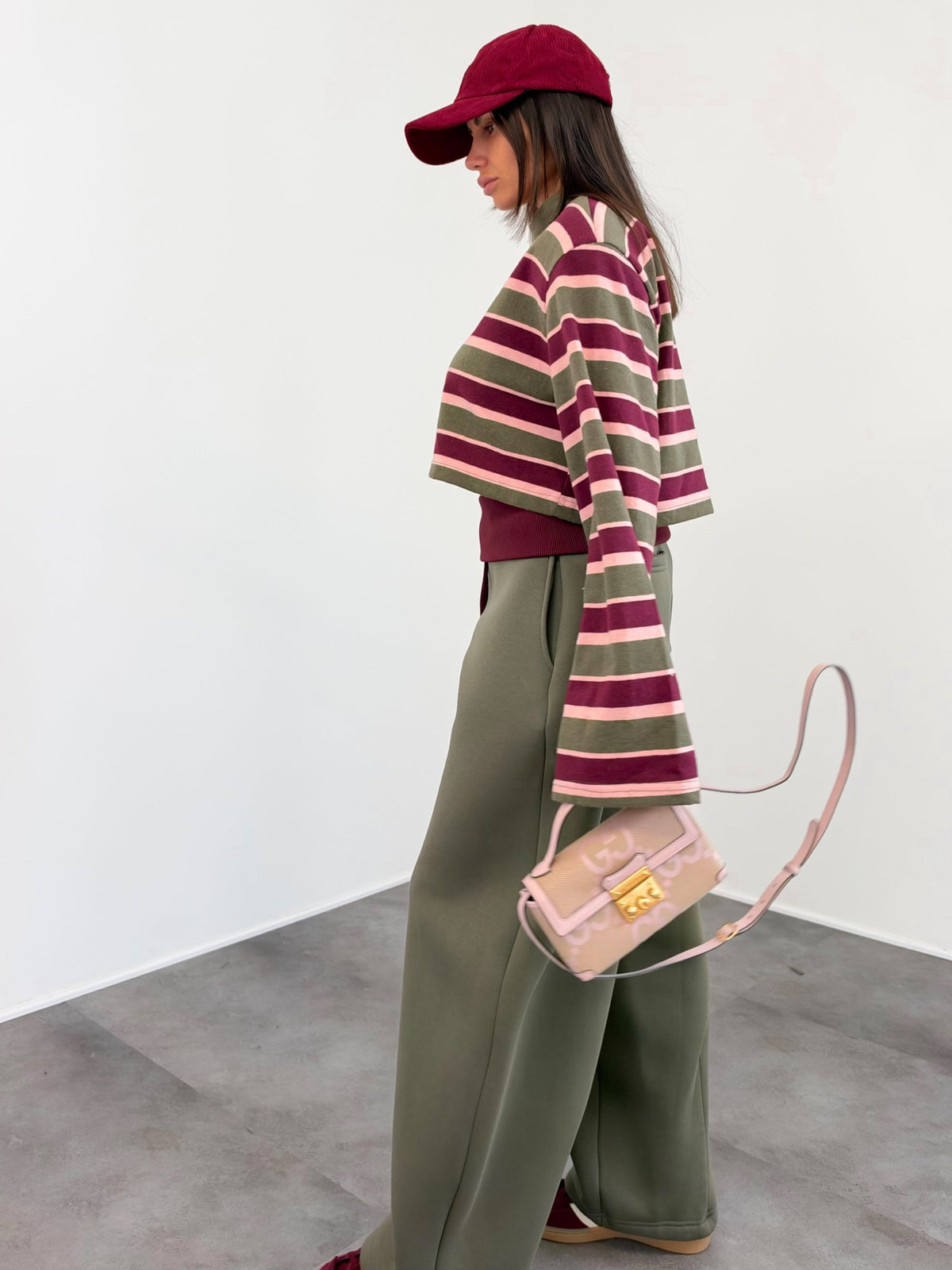 Pantalone Tuta Bicolor - Army Green Bordeaux - SAINTH