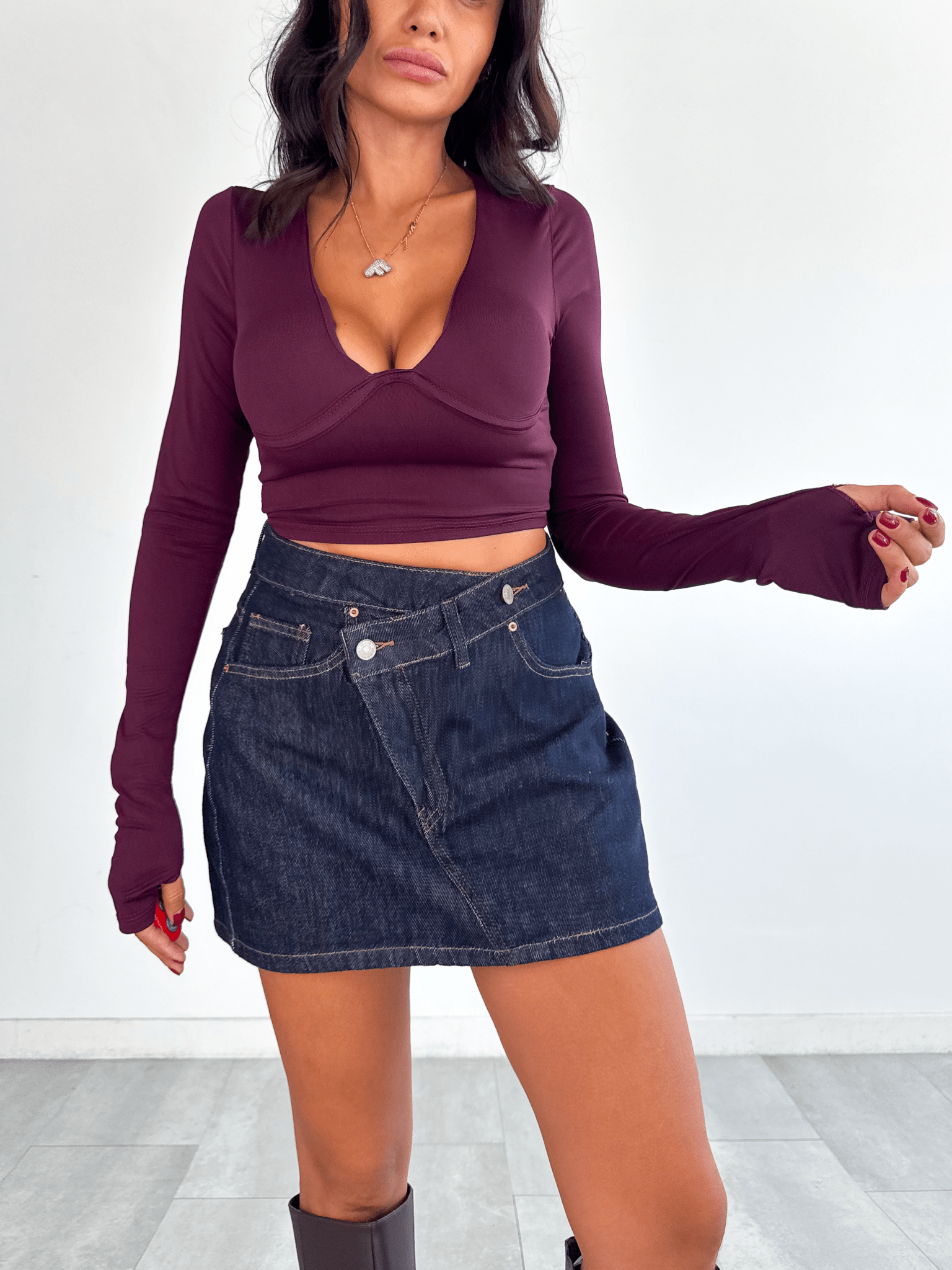 Gonna Strong Botton - Denim Scuro - SAINTH